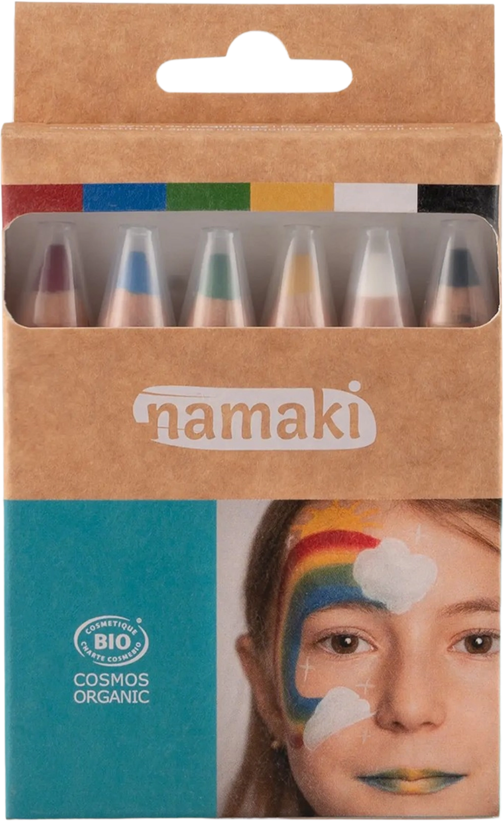 namaki Rainbow Face Paint Pencils Set - 1 Set