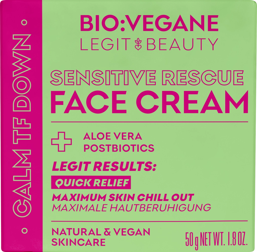 BIO:VÉGANE Legit Beauty Sensitive Rescue Face Cream - 50 ml