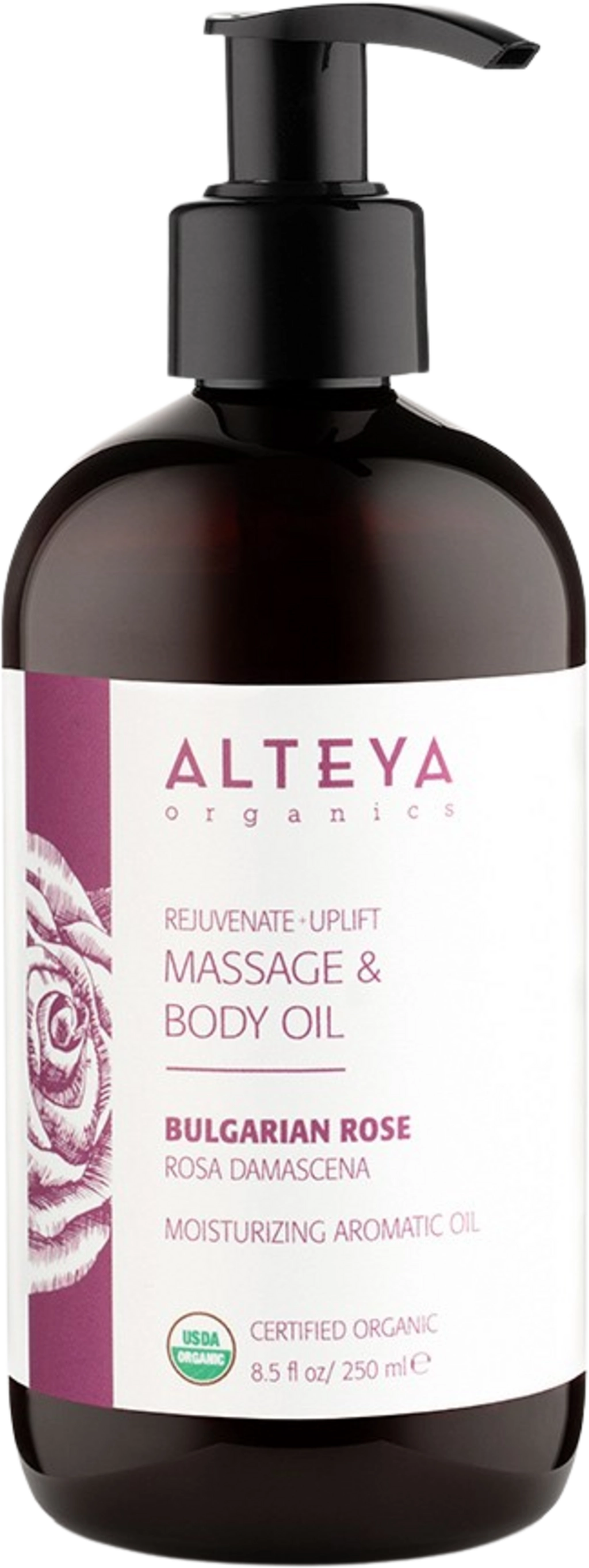 Alteya Organics Massage & Body Oil Bulgarian Rose - 250 ml