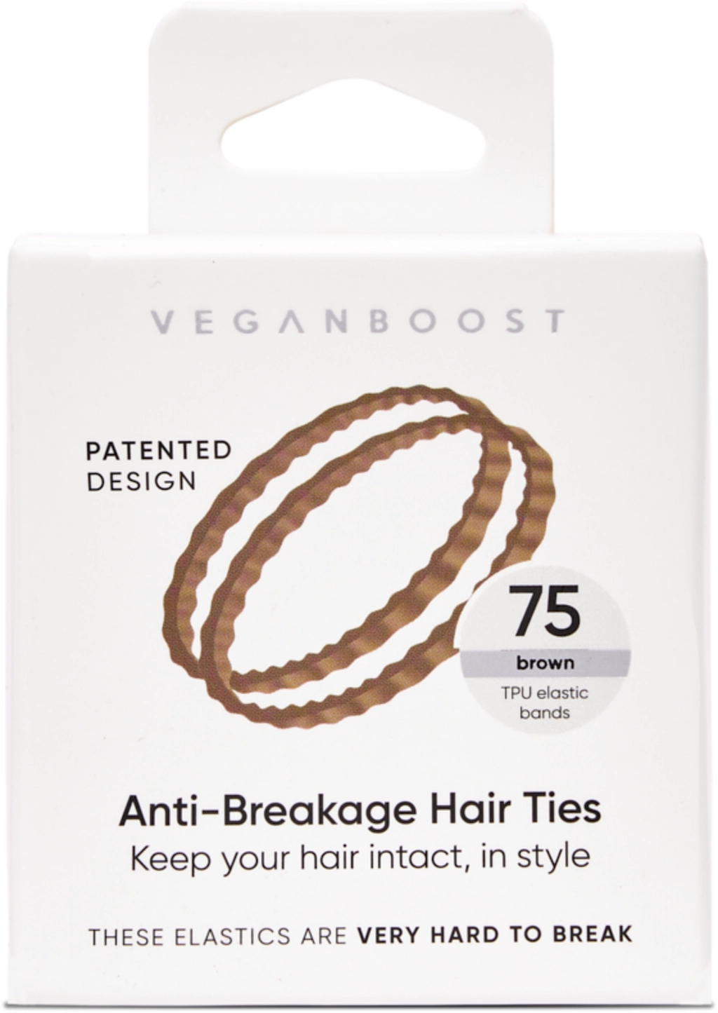 Veganboost Anti-Haarbruch Haargummis - Braun