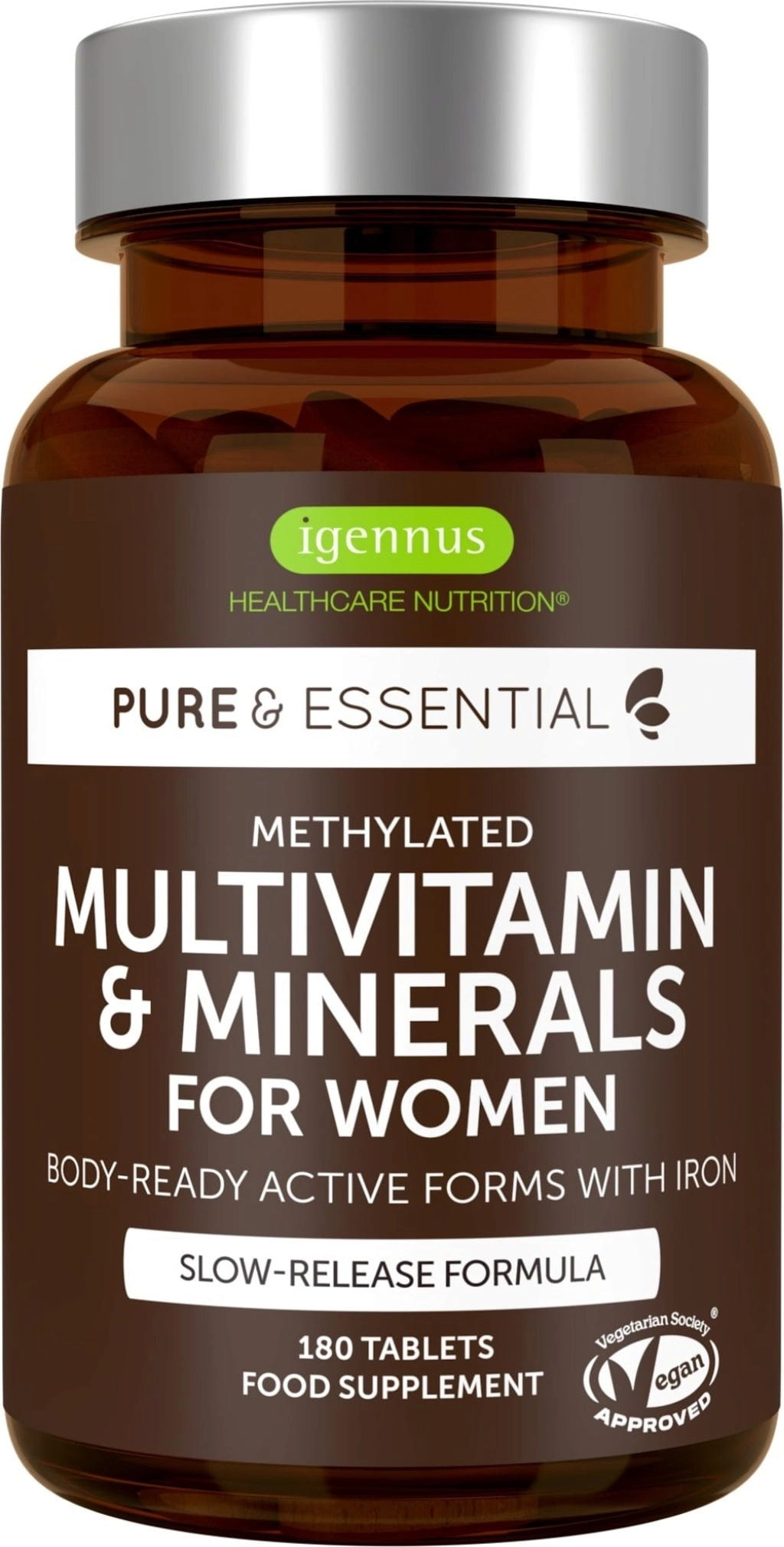 igennus Pure & Essential Methylated Multivitamin & Minerals - 180 Tabletten