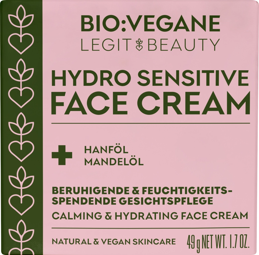 BIO:VÉGANE Legit Beauty Hydro Sensitive Face Cream - 49 g