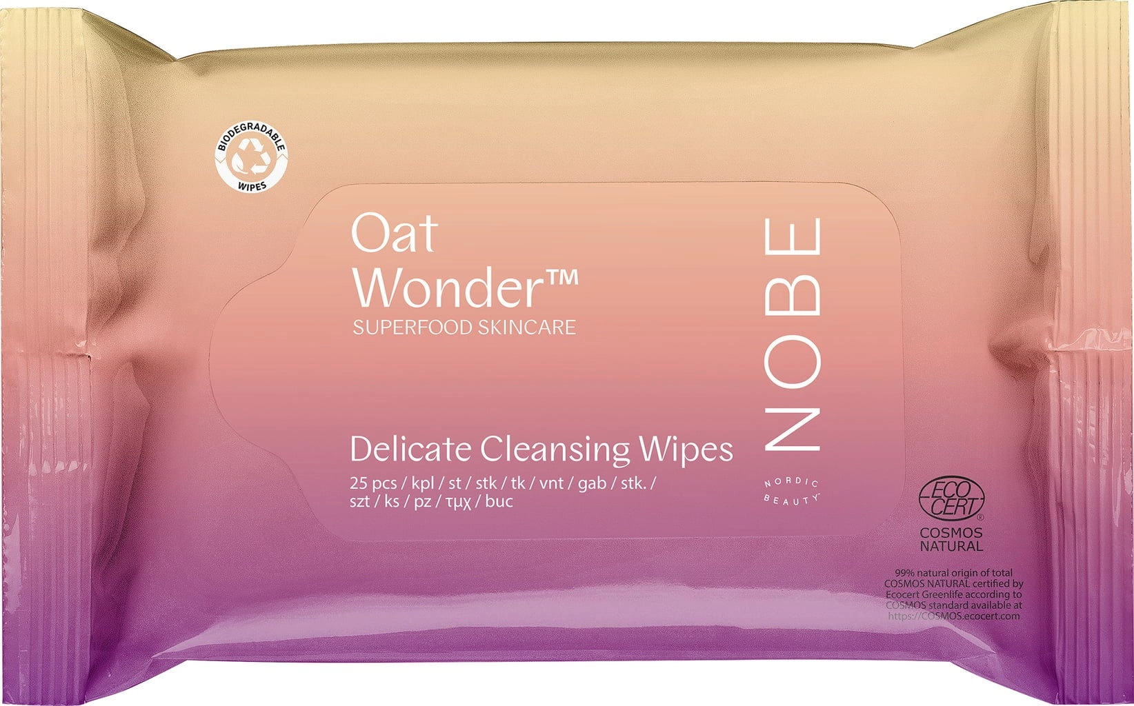 NOBE Nordic Beauty Oat Wonder® Delicate Cleansing Wipes - 25 Stück