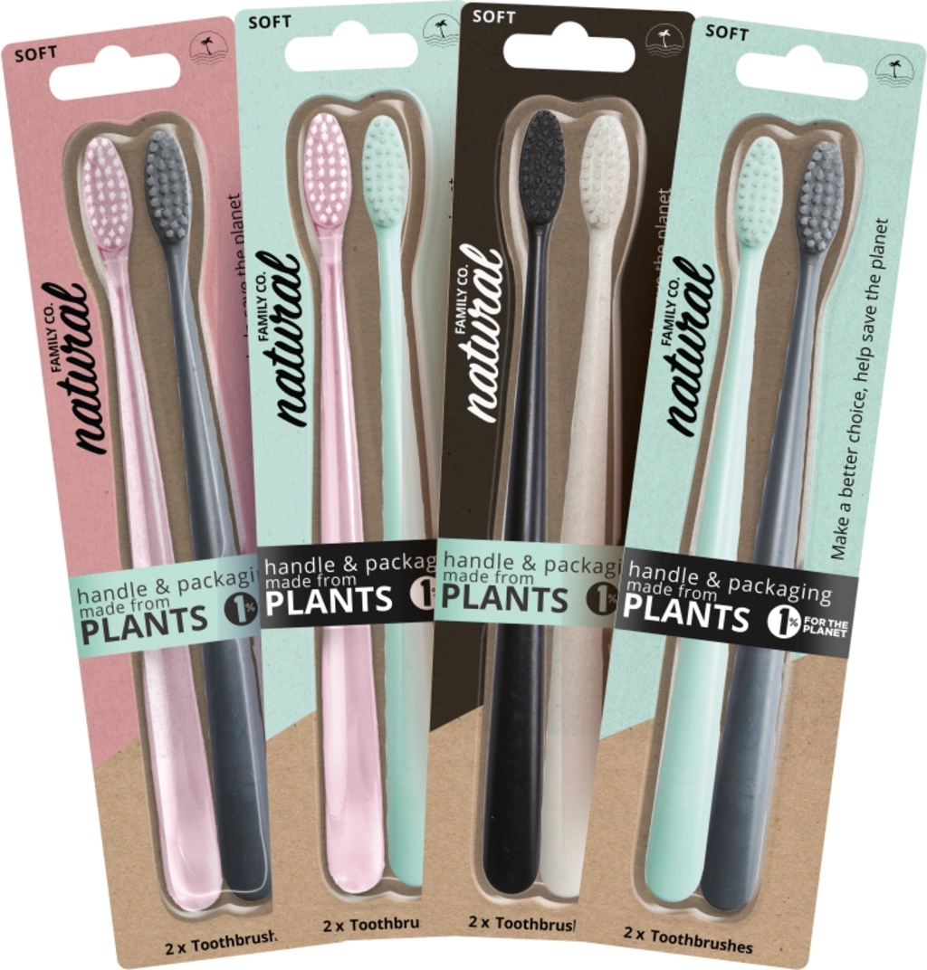 Natural Family CO. Toothbrush Twinpack - 2 Stück