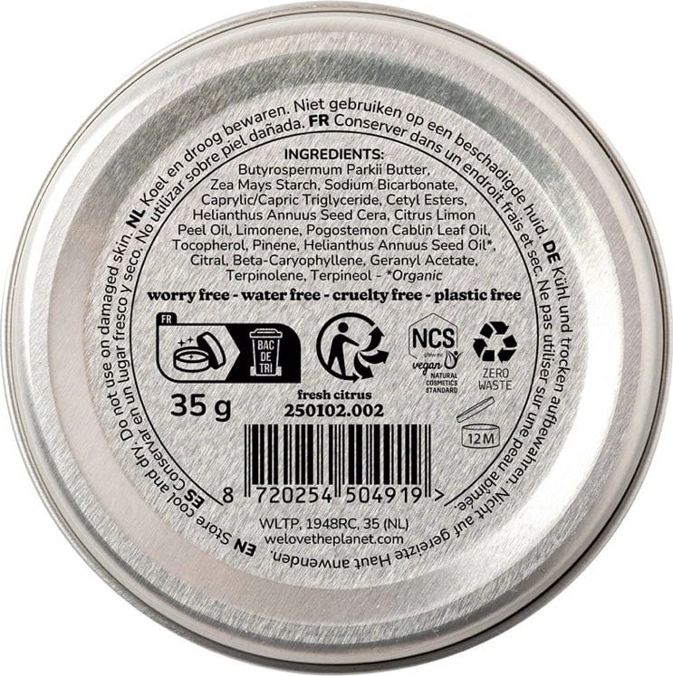 We Love The Planet Fresh Citrus Deo - Deo Cream (35 g)