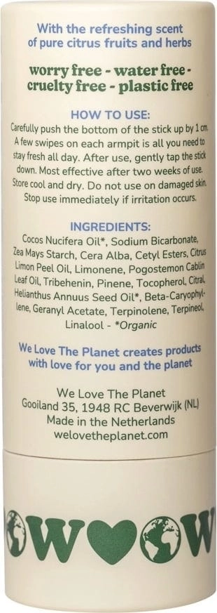 We Love The Planet Fresh Citrus Deo - Deo Stick (40g)
