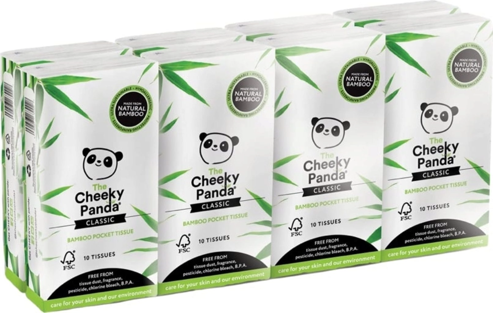 The Cheeky Panda Taschentücher 8er Pack - 8 Packungen