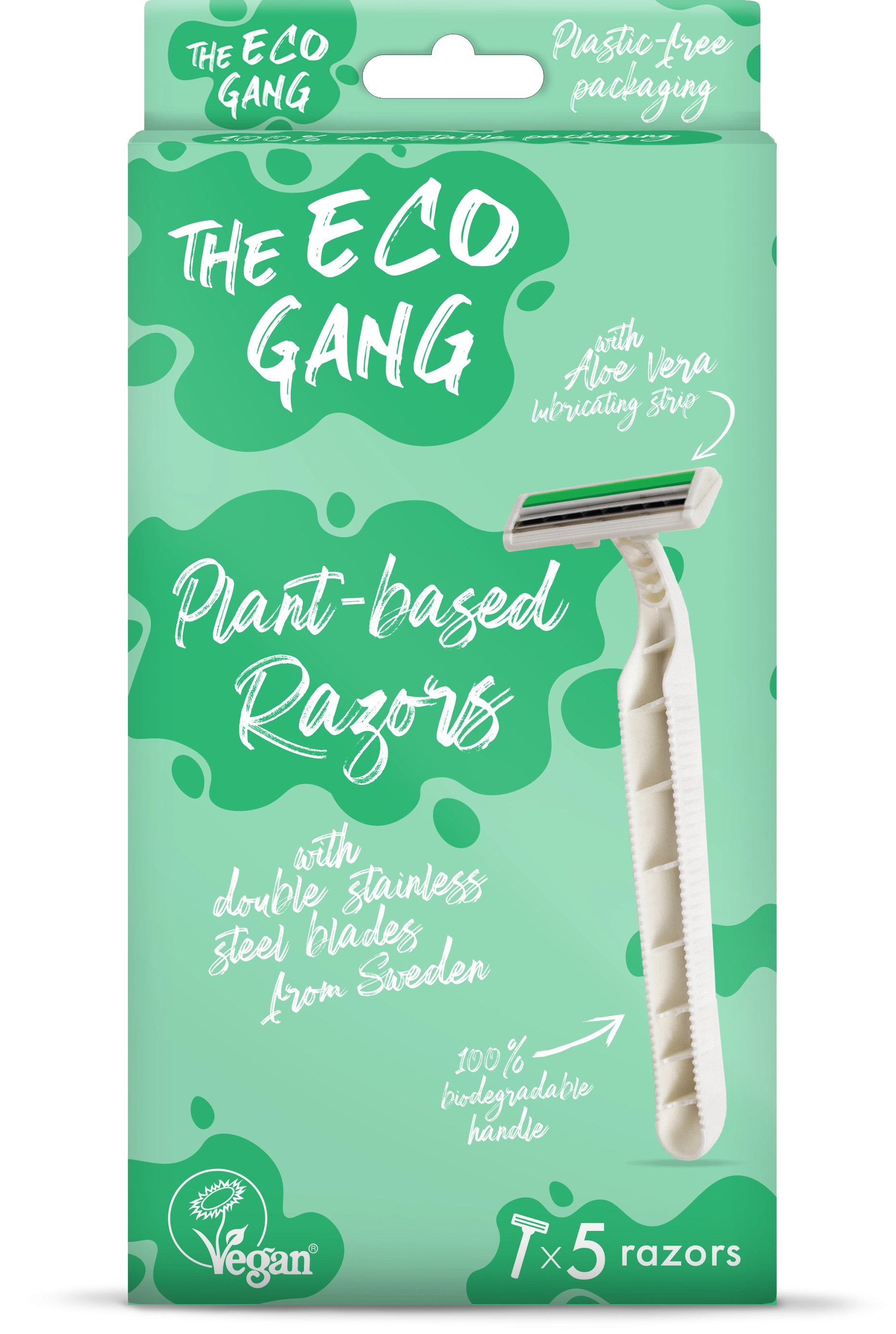 The Eco Gang Plant-based Razors 5 Pack - 5 Stück
