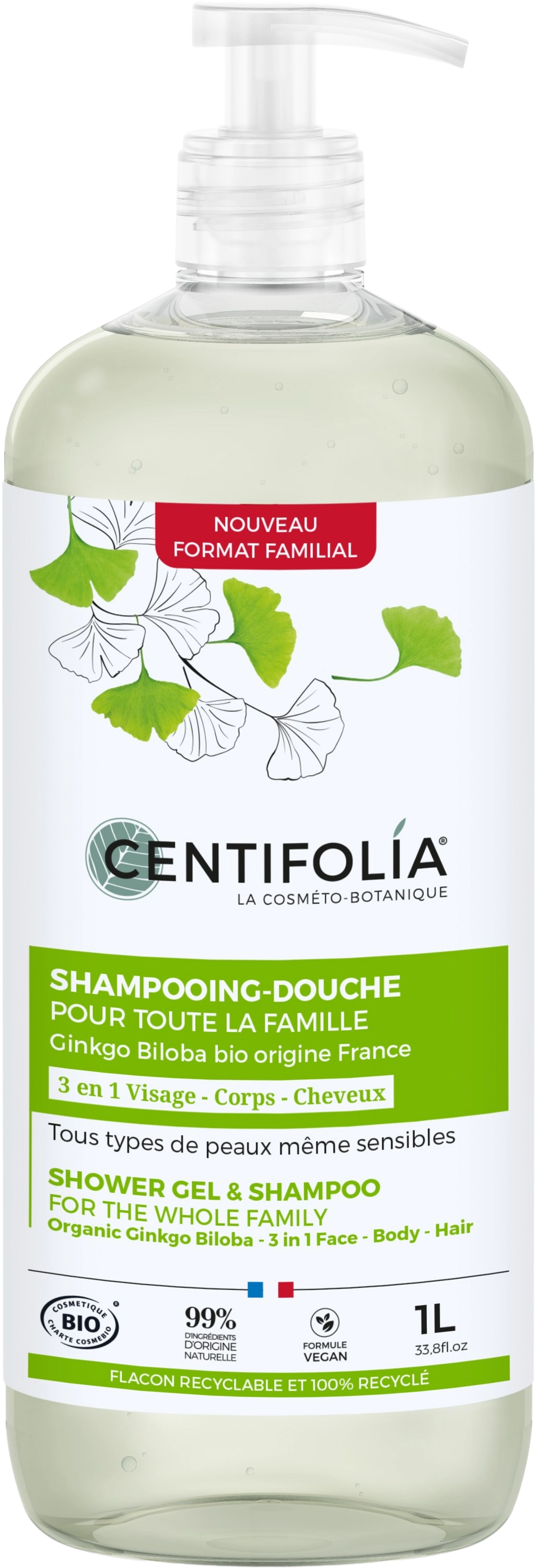 CENTIFOLIA Family 3in1 Shower Gel & Shampoo - 1 l