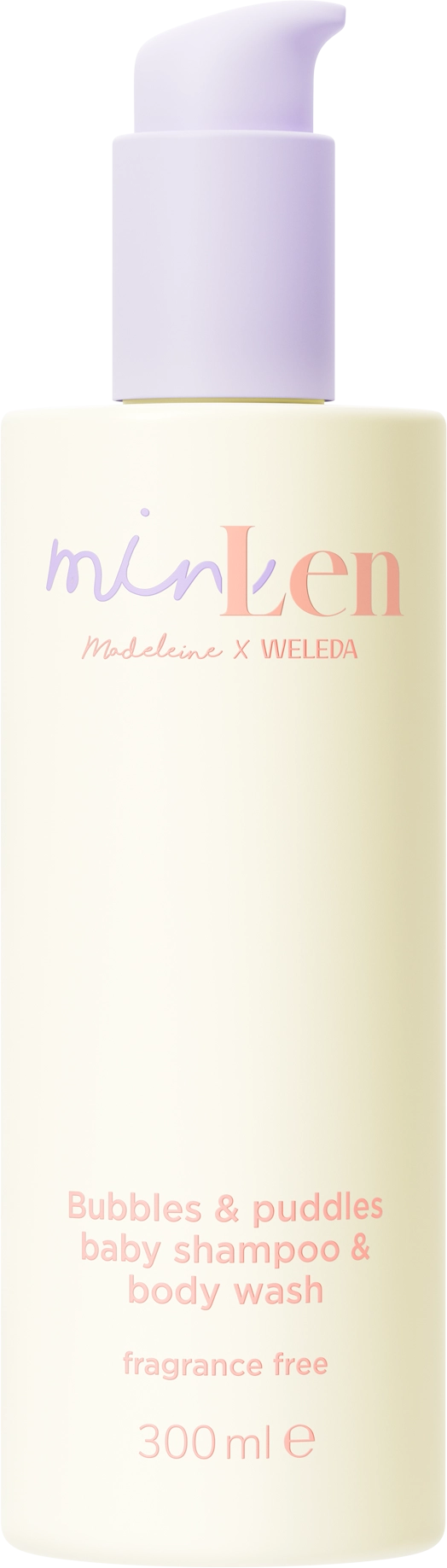 minLen Bubbles & Puddles Baby Shampoo & Body Wash - 300 ml