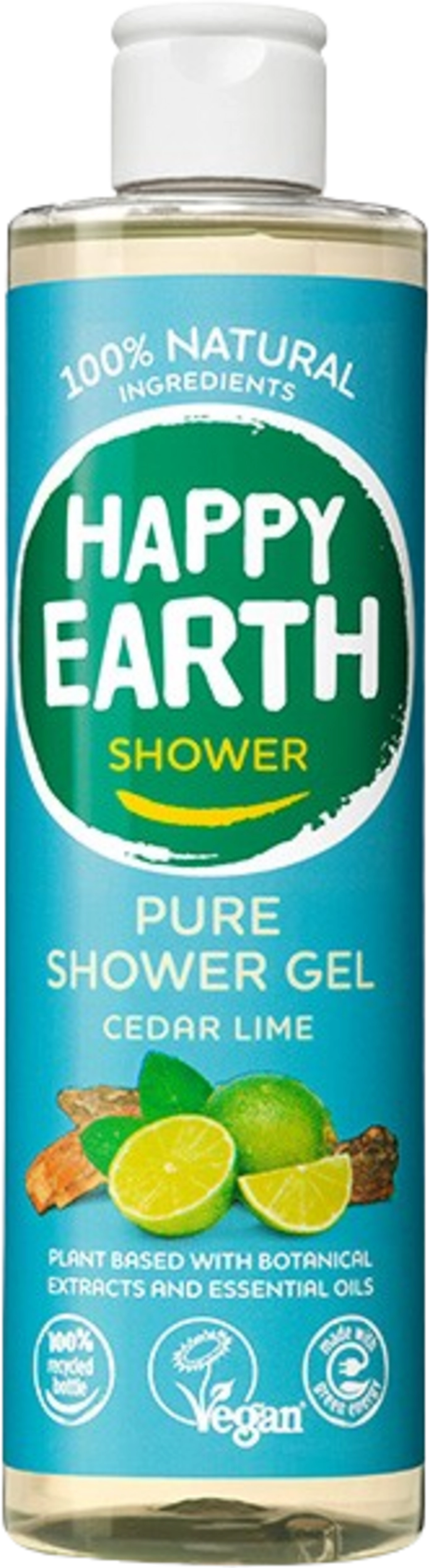 Happy Earth Pure Shower Gel - Cedar Lime