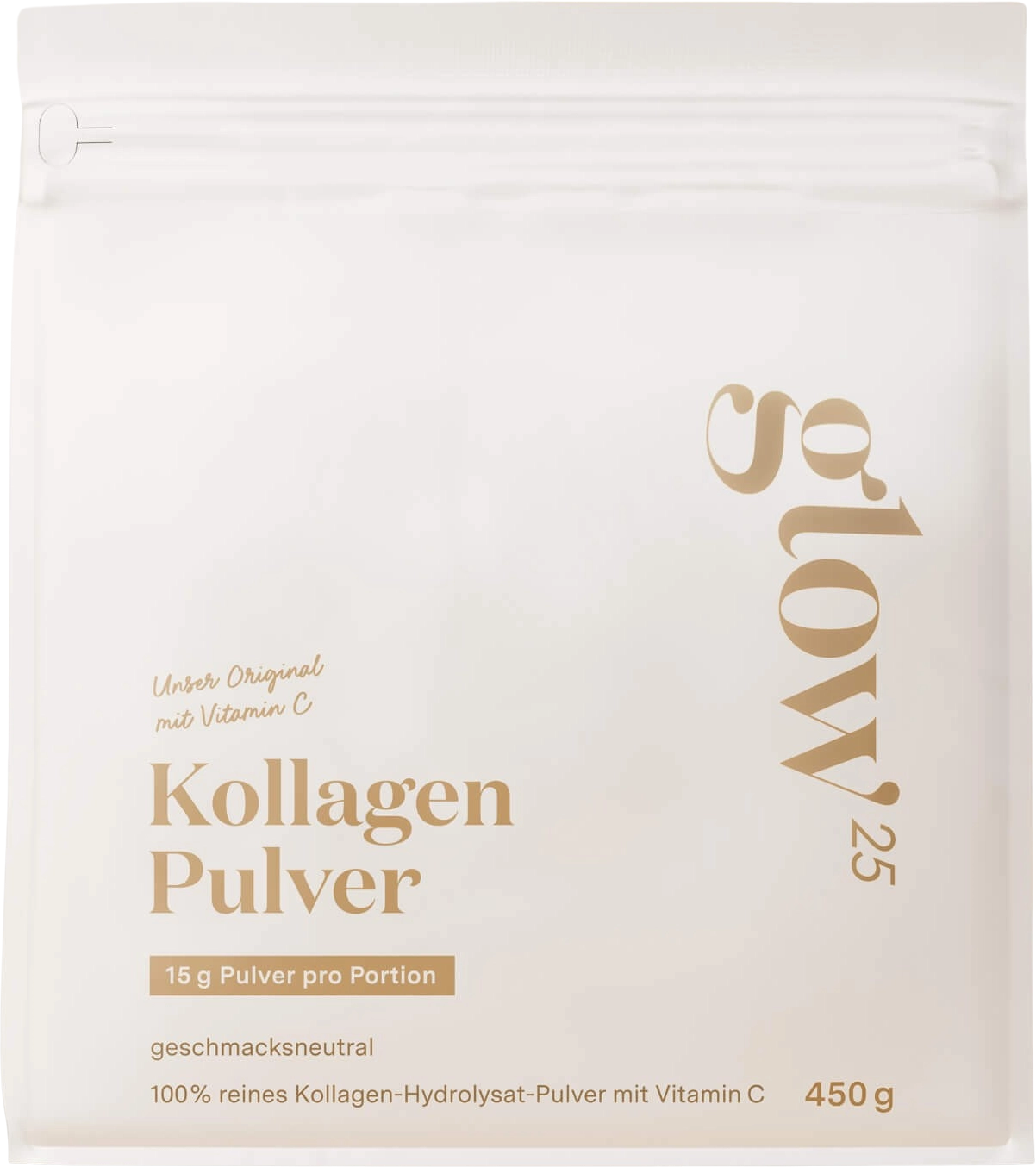 glow25 Kollagen Pulver mit Vitamin C - 450 g