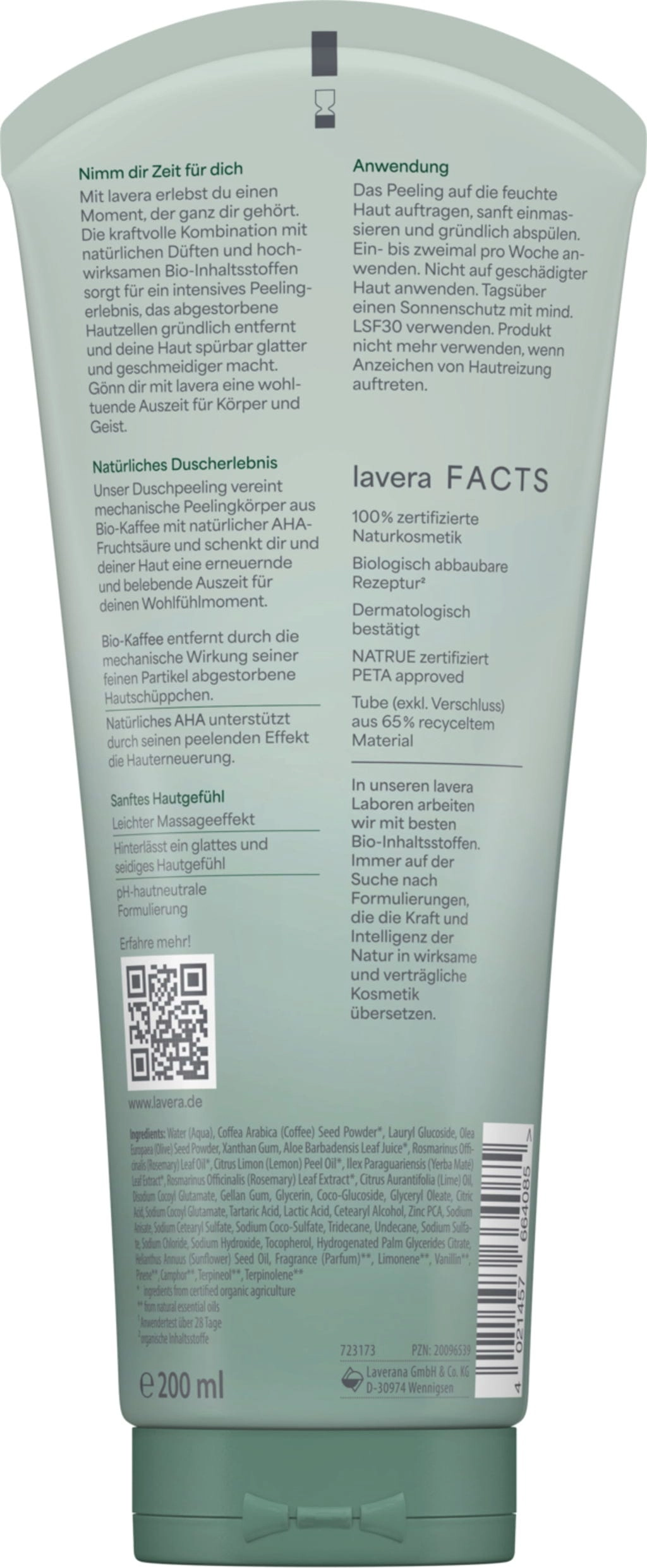 lavera Duschpeeling PURIFY ME - 200 ml