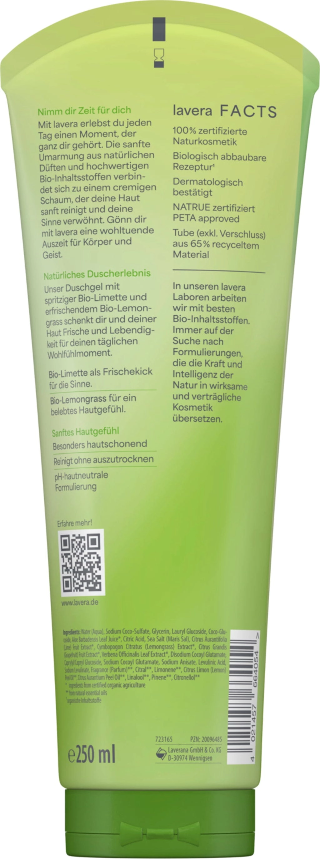 lavera Duschgel REFRESH ME - 250 ml
