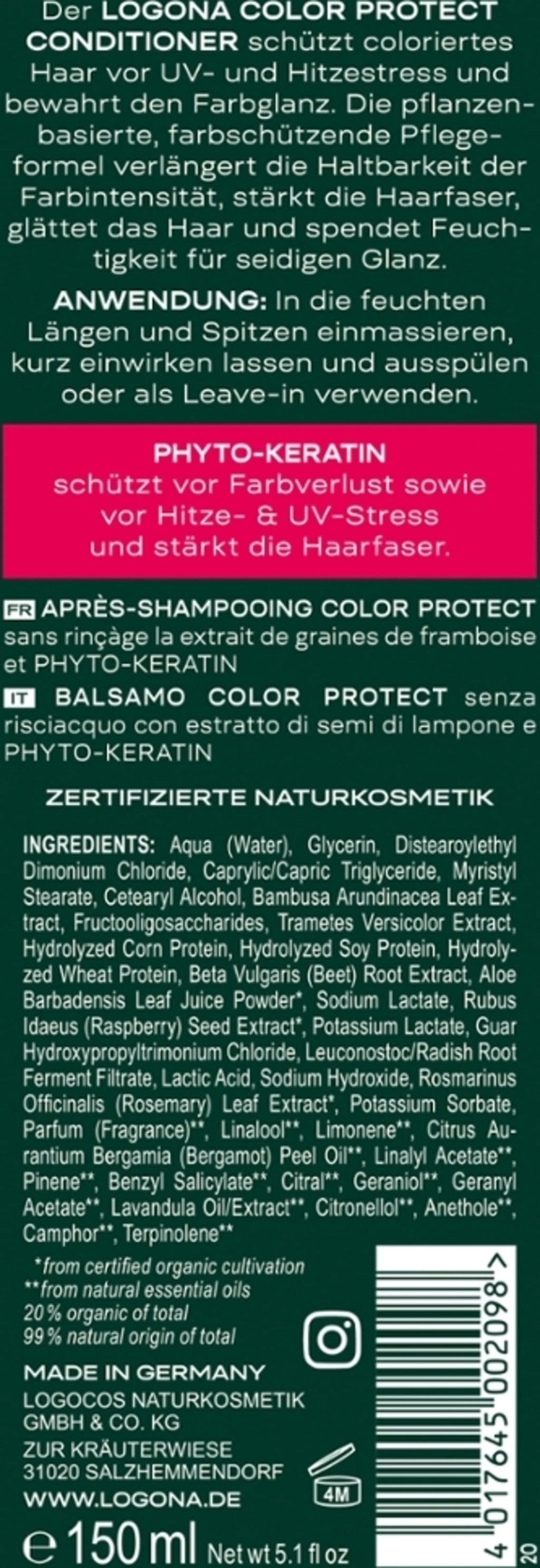 LOGONA Color Protect Conditioner - 150 ml