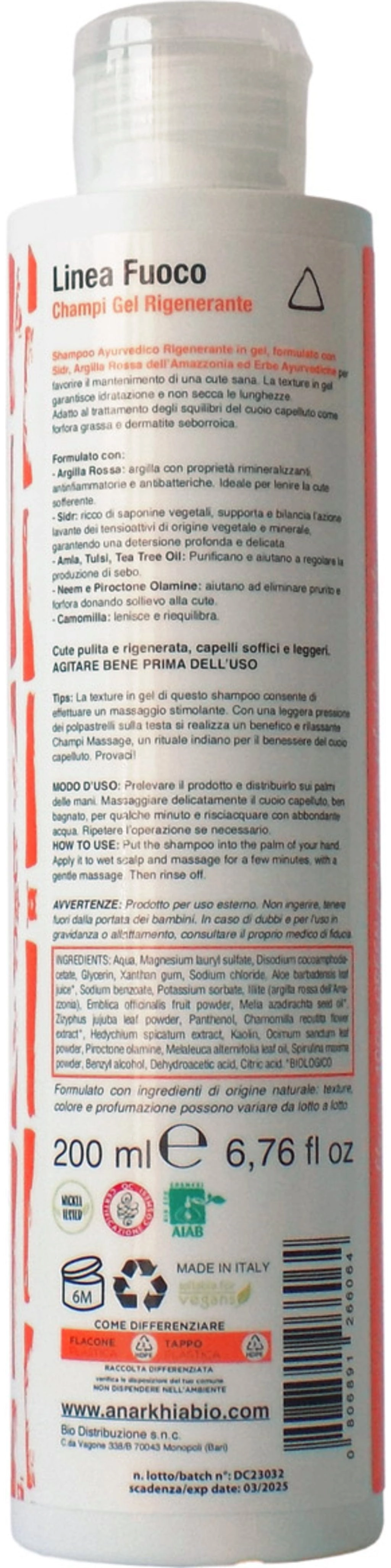 ANARKHIA HAIR SHOCK Regenerierendes Shampoo - 200 ml