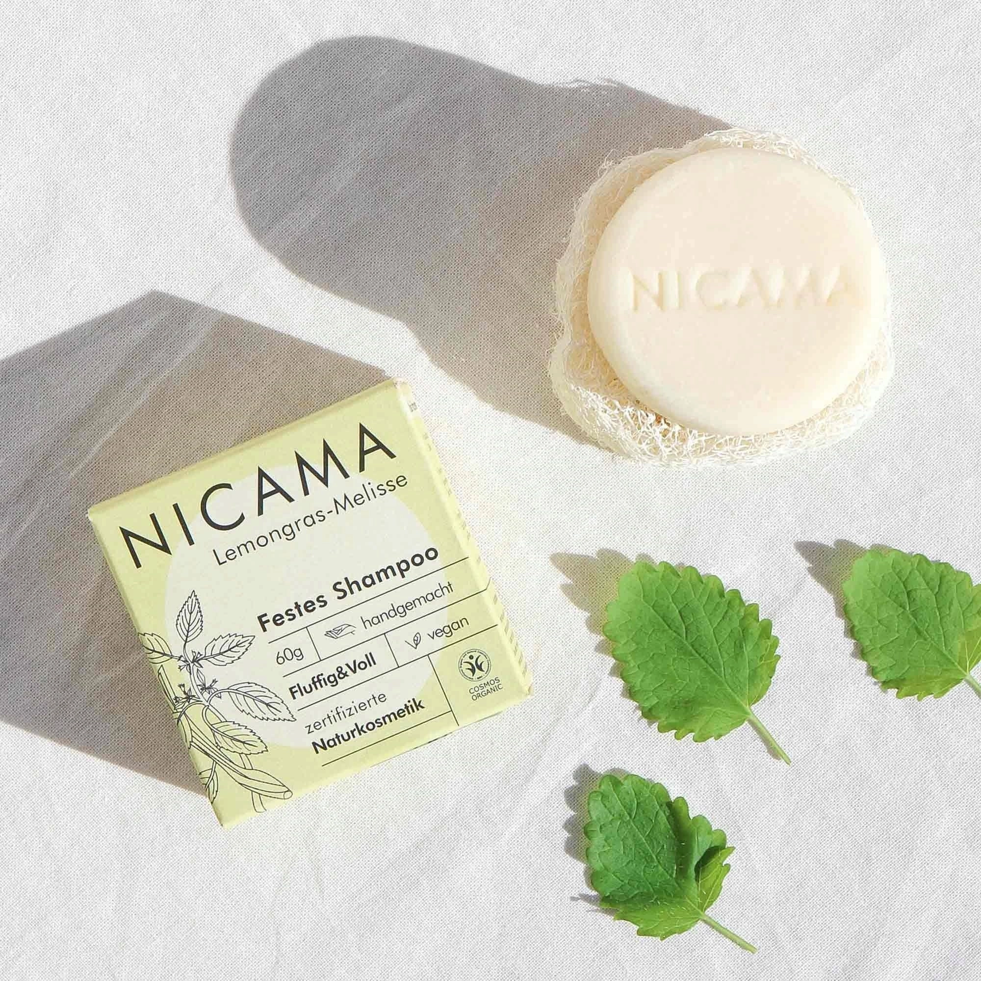 NICAMA Festes Shampoo Lemongras-Melisse - 60 g