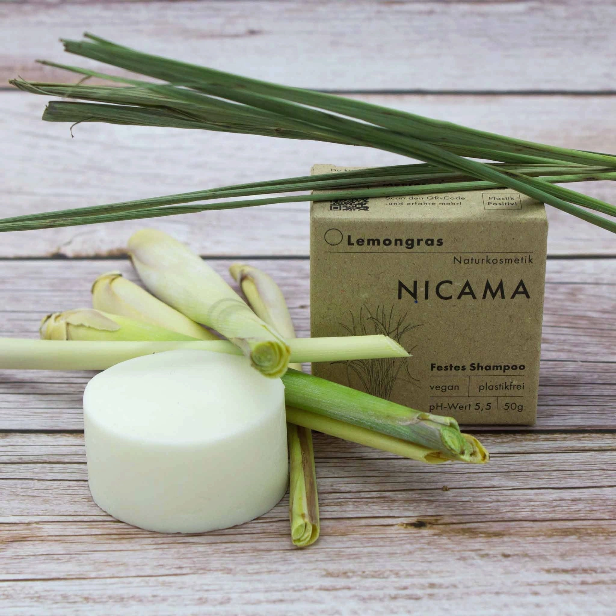 NICAMA Festes Shampoo Lemongras - 60 g