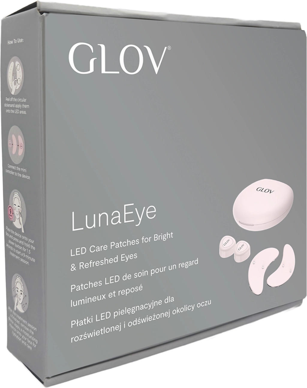GLOV LunaEye LED Therapy Patches for Bright & Rejuvenated Eyes mit Lade-Etui - 1 Stk