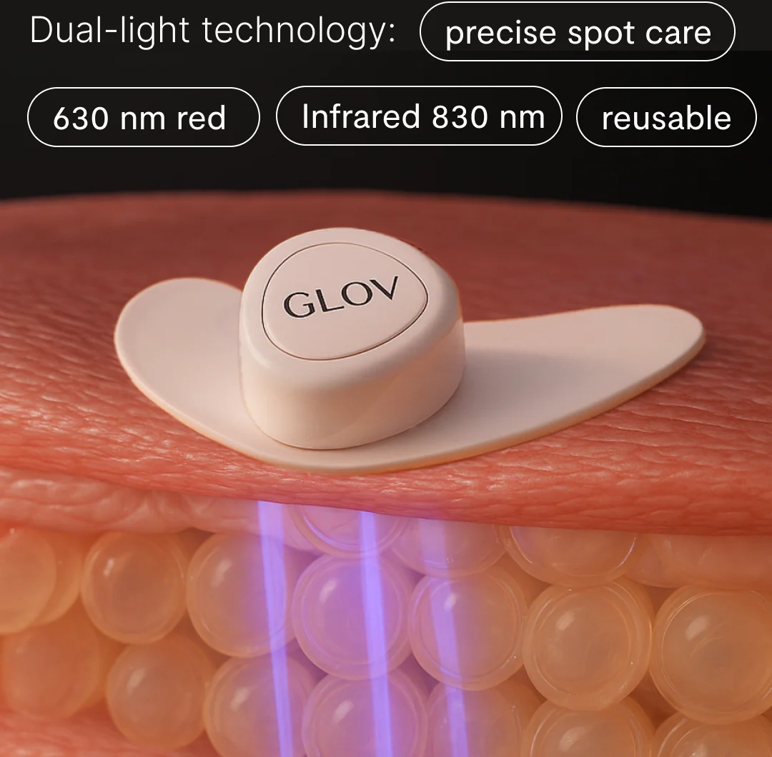 GLOV LunaEye LED Therapy Patches for Bright & Rejuvenated Eyes mit Lade-Etui - 1 Stk