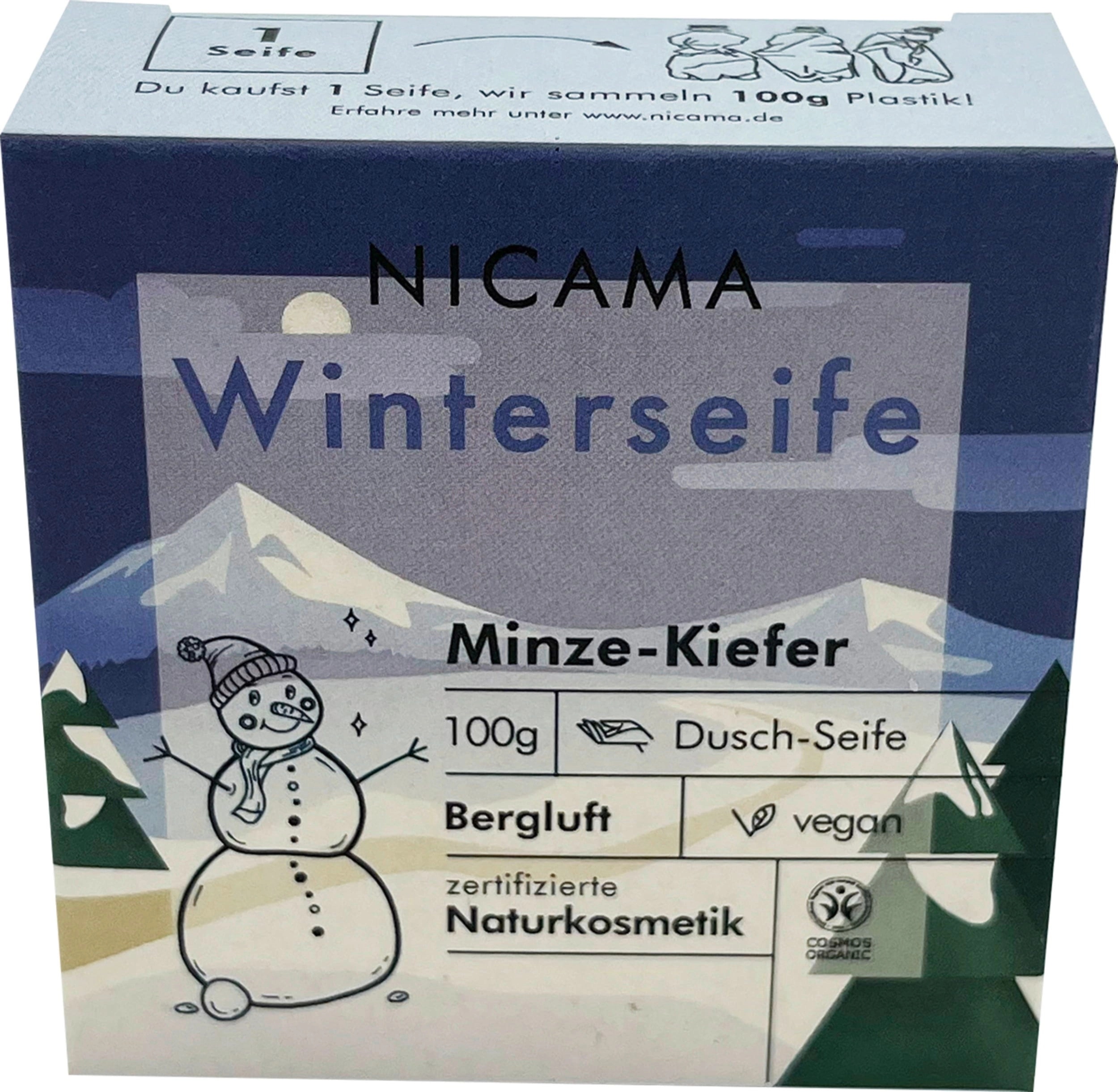 NICAMA Winterseife Minze-Kiefer - 100 g
