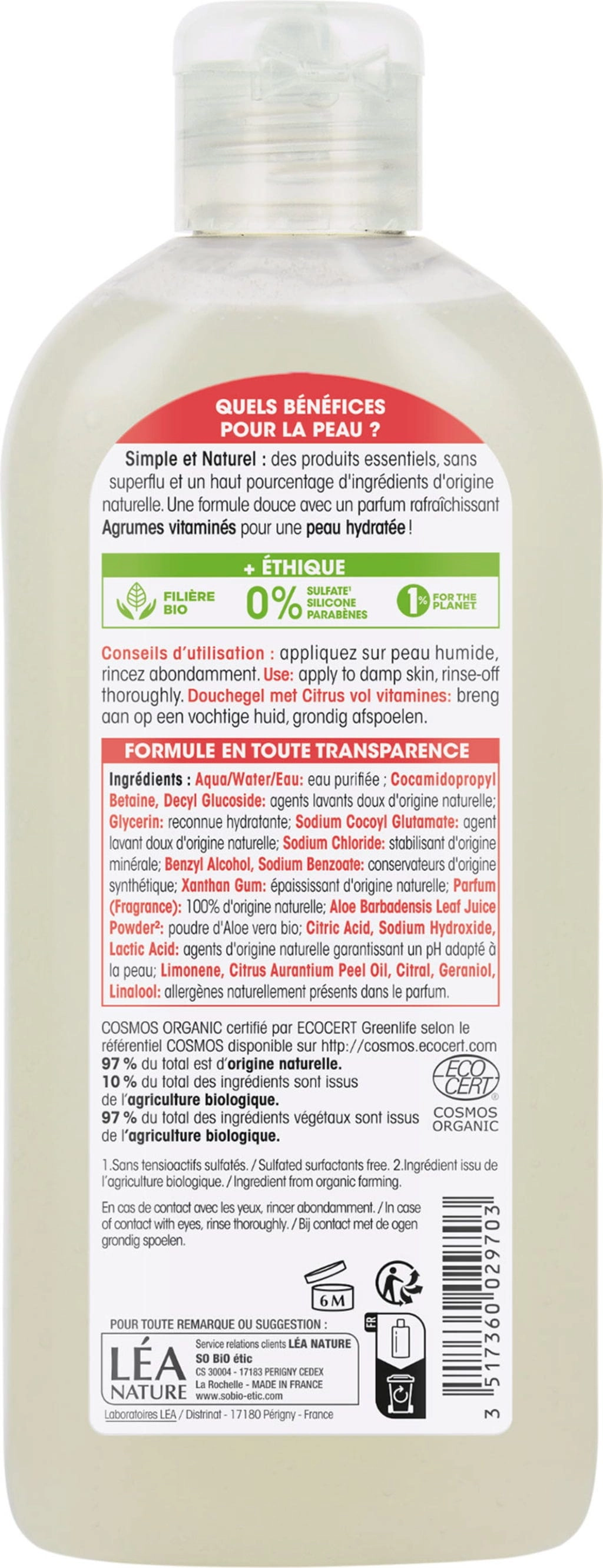 LÉA NATURE SO BiO étic Duftendes Duschgel Zitrusfrüchte - 300 ml