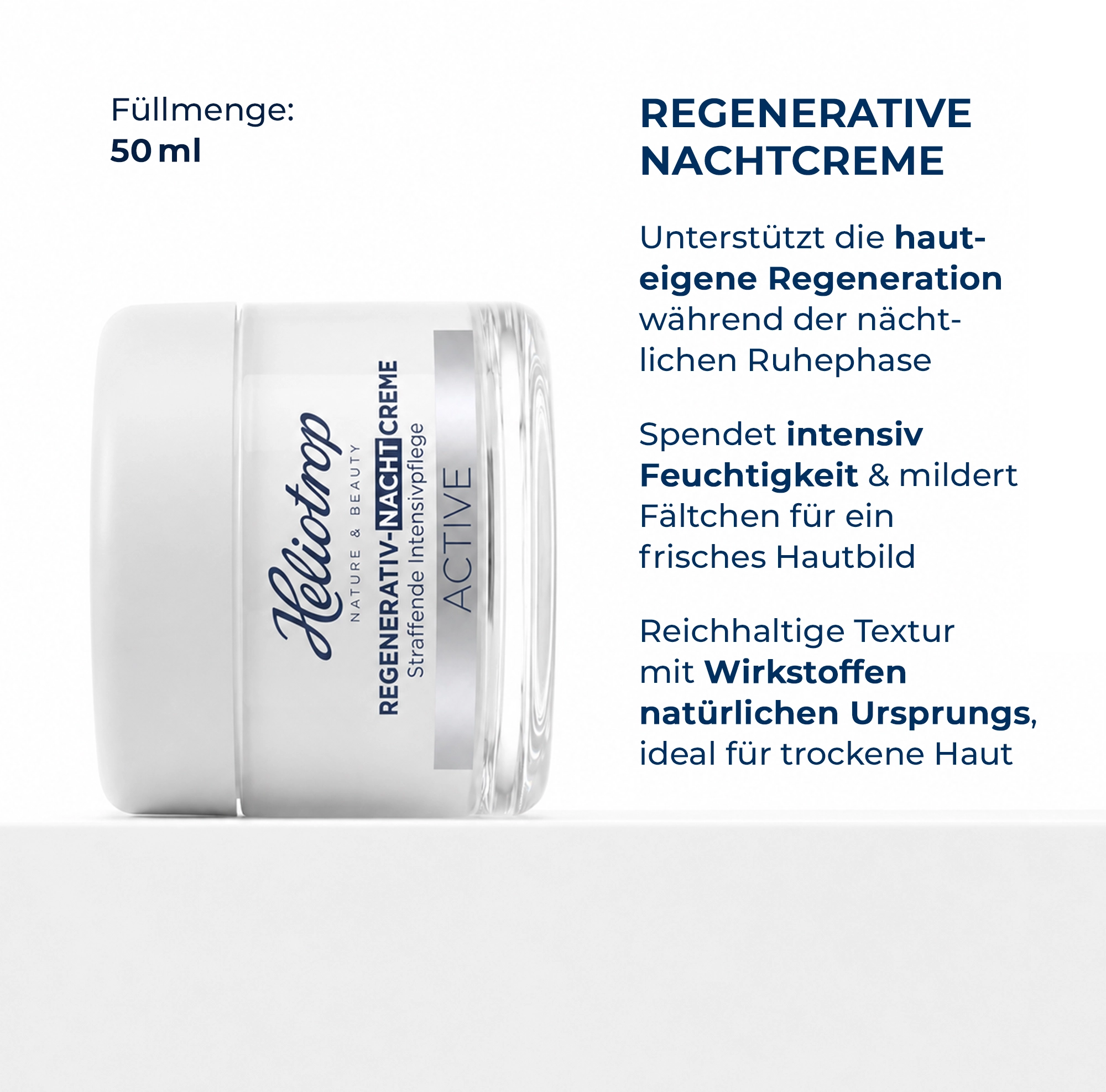 Heliotrop NATURE & BEAUTY ACTIVE Regenerativ-Nachtcreme - 50 ml