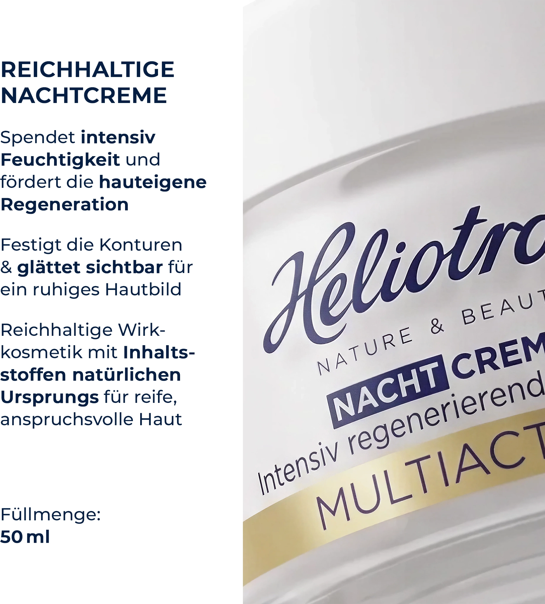 Heliotrop NATURE & BEAUTY MULTIACTIVE Nachtcreme - 50 ml