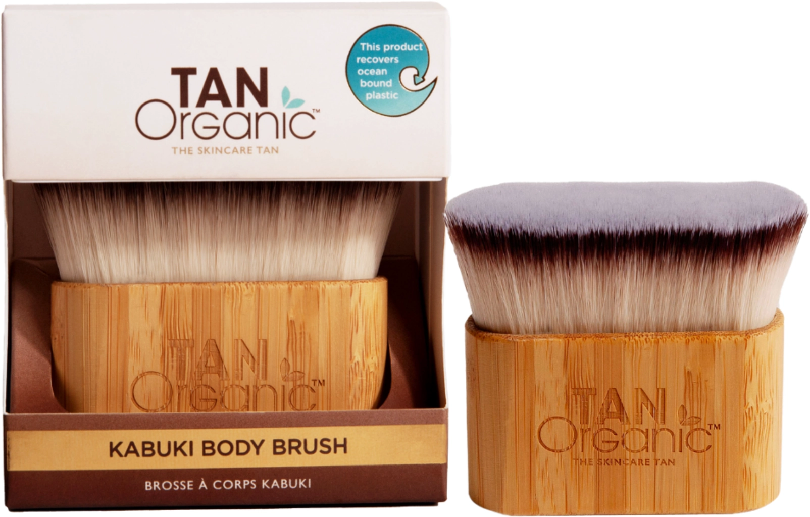 TAN Organic Bamboo Kabuki Body Brush - 1 Stk