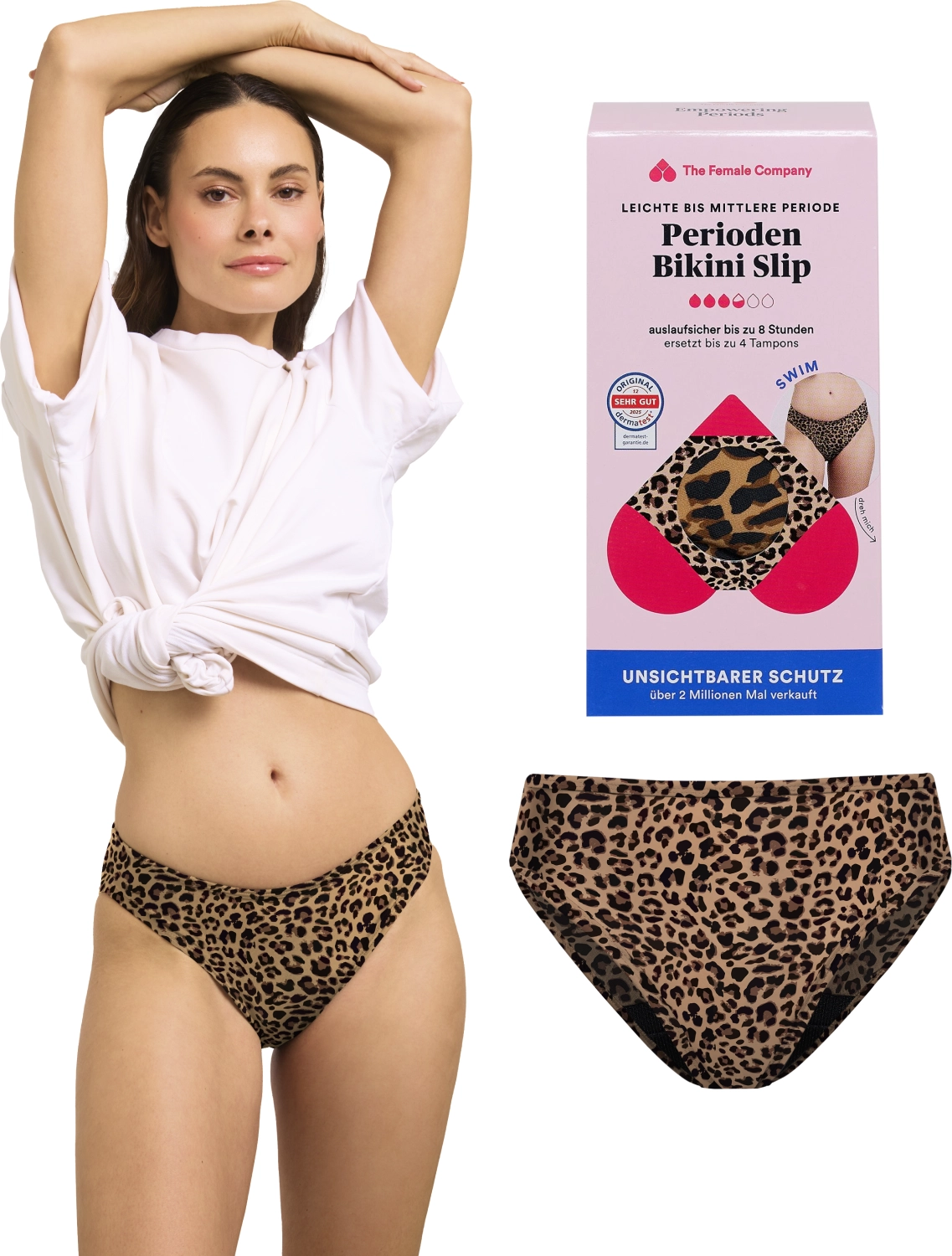 The Female Company Perioden Bikini Swim Slip Leo - M