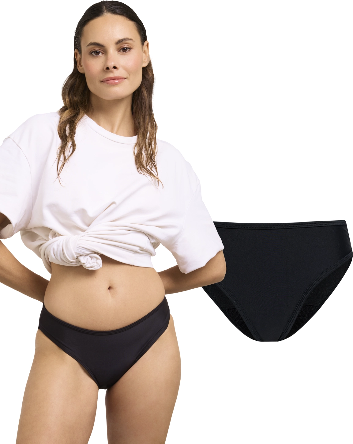 The Female Company Perioden Bikini Swim Slip Schwarz - M