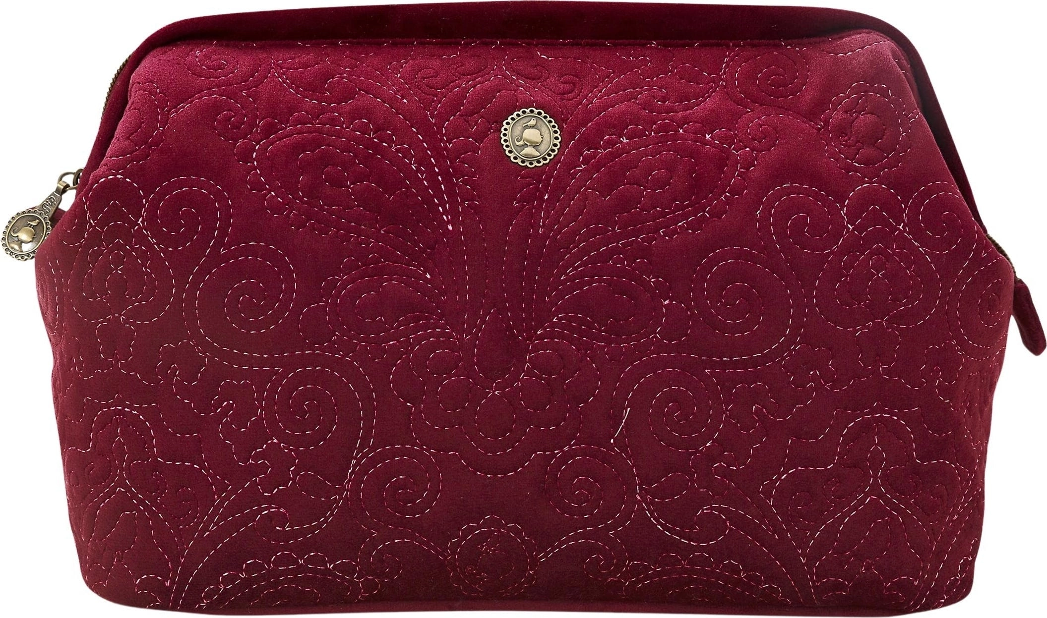 Pip Studio Kosmetiktasche Cooper Samt Quilty Days, extra groß - Rot