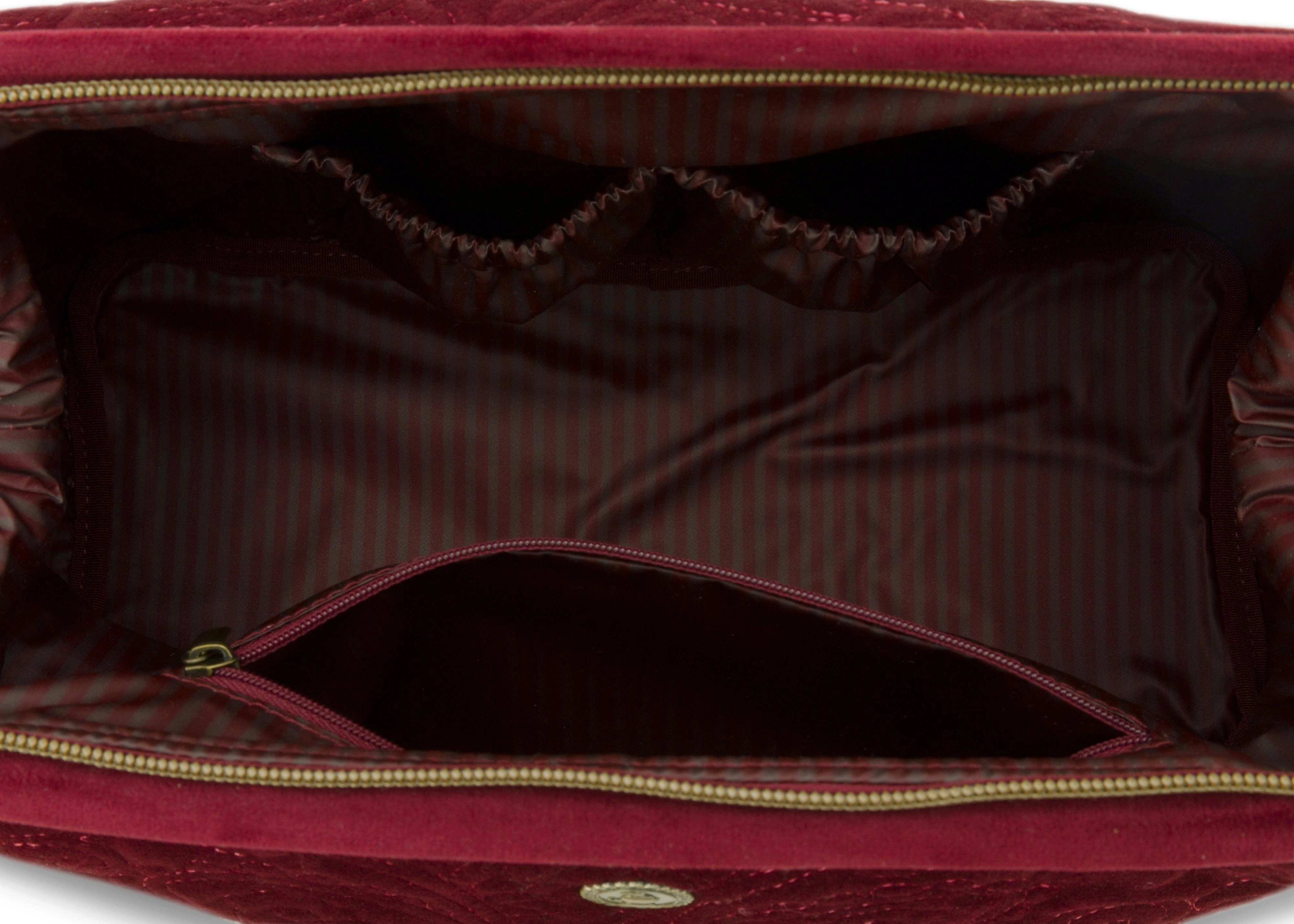 Pip Studio Kosmetiktasche Cooper Samt Quilty Days, extra groß - Rot