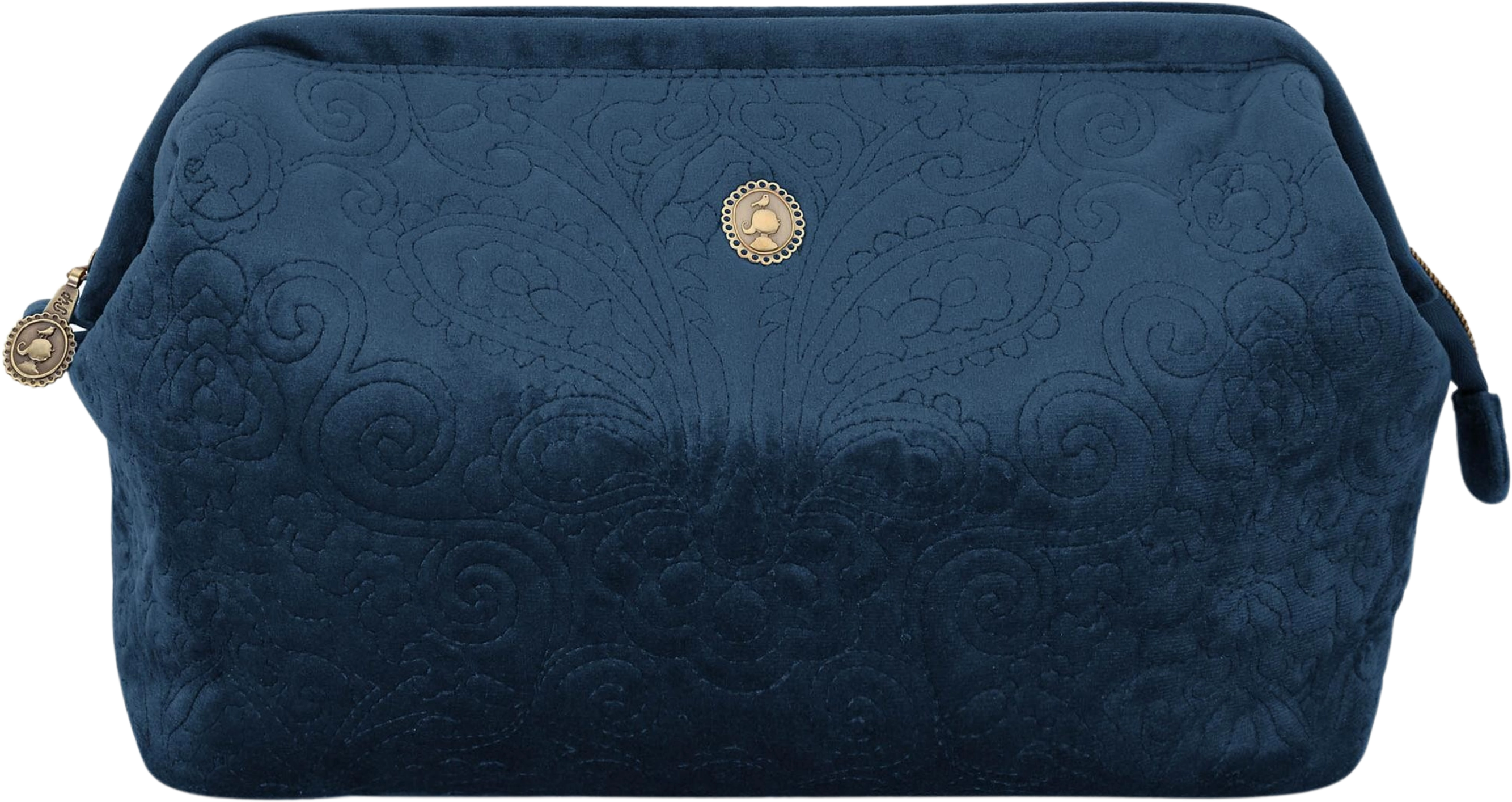 Pip Studio Kosmetiktasche Cooper Samt Quilty Days, extra groß - Blau