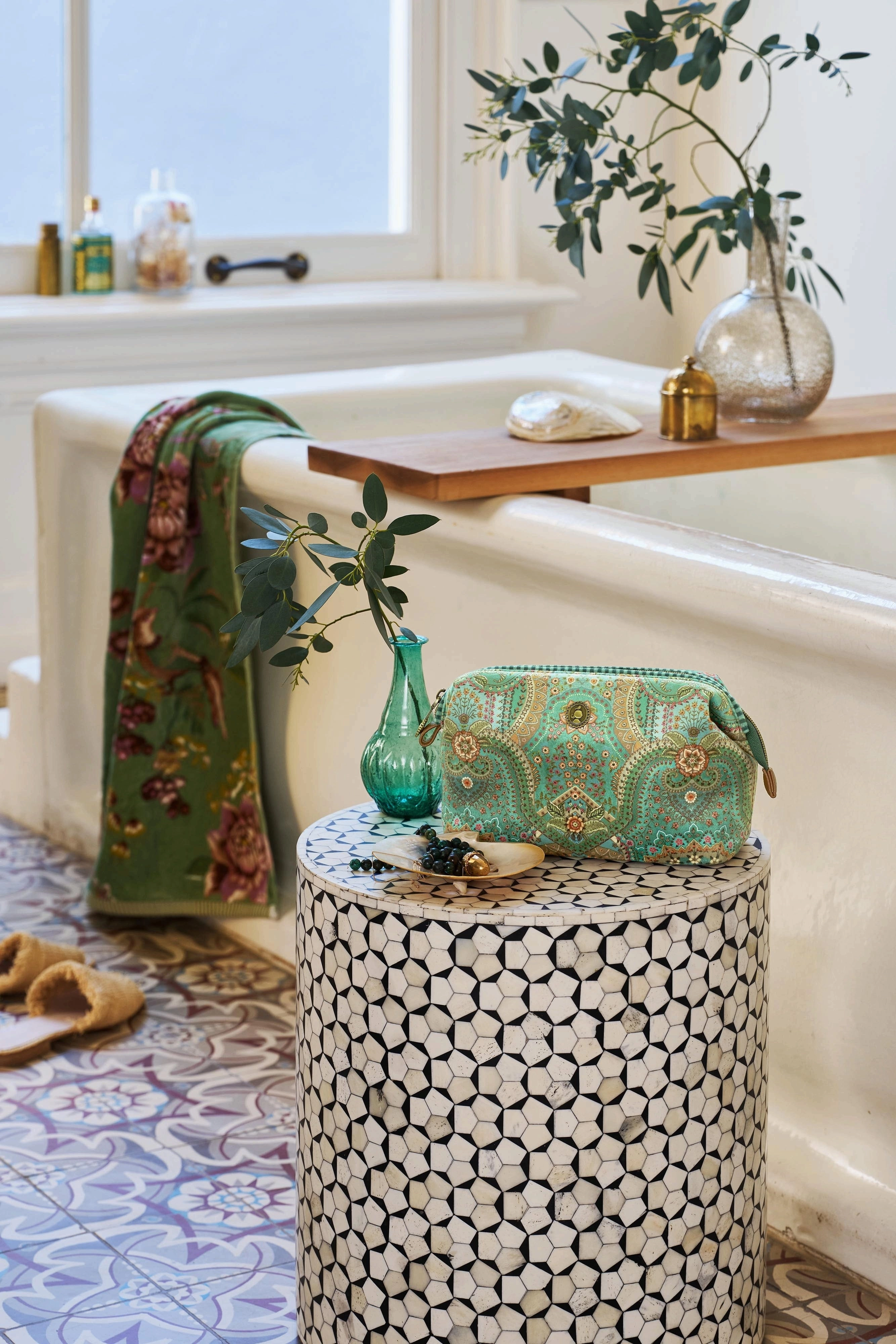 Pip Studio Kosmetiktasche Cooper Jabali, extra groß - Grün