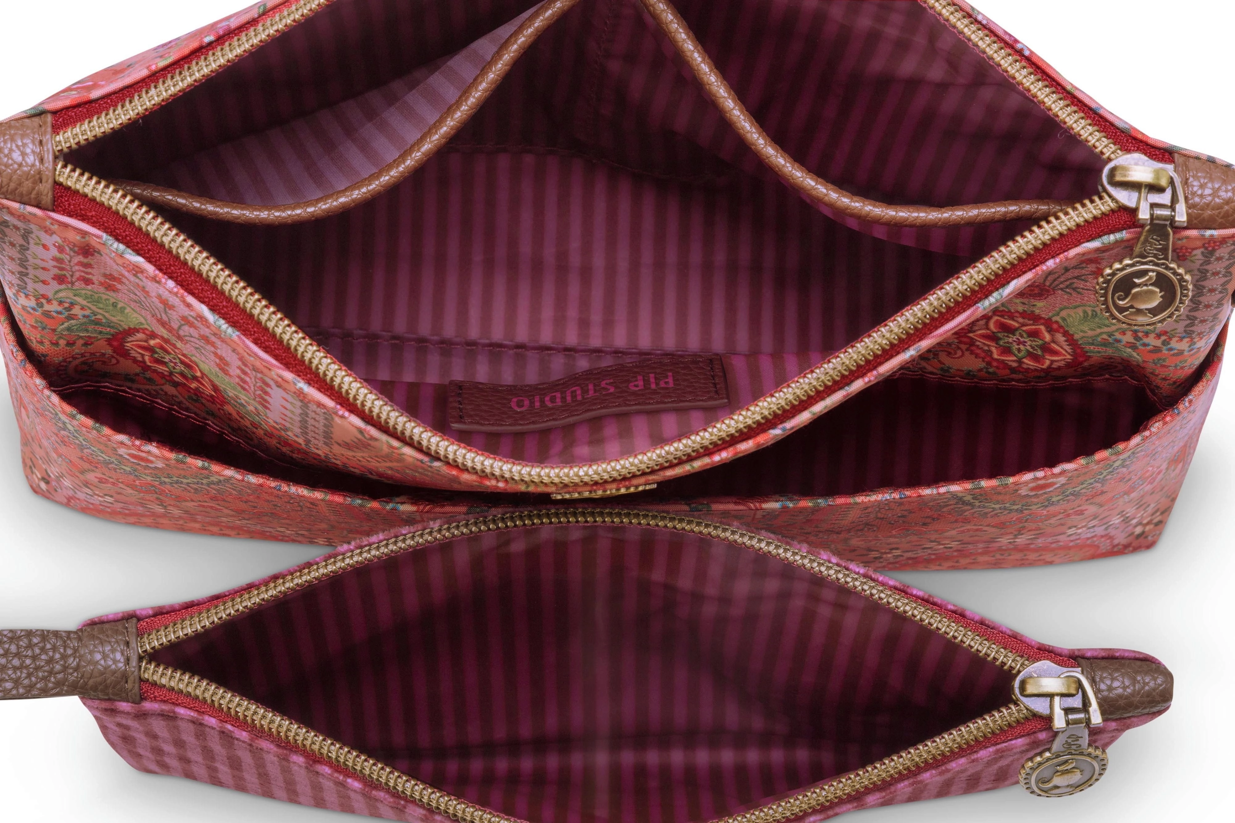 Pip Studio Kosmetiktaschen-Set Caryn Jabali - Rot
