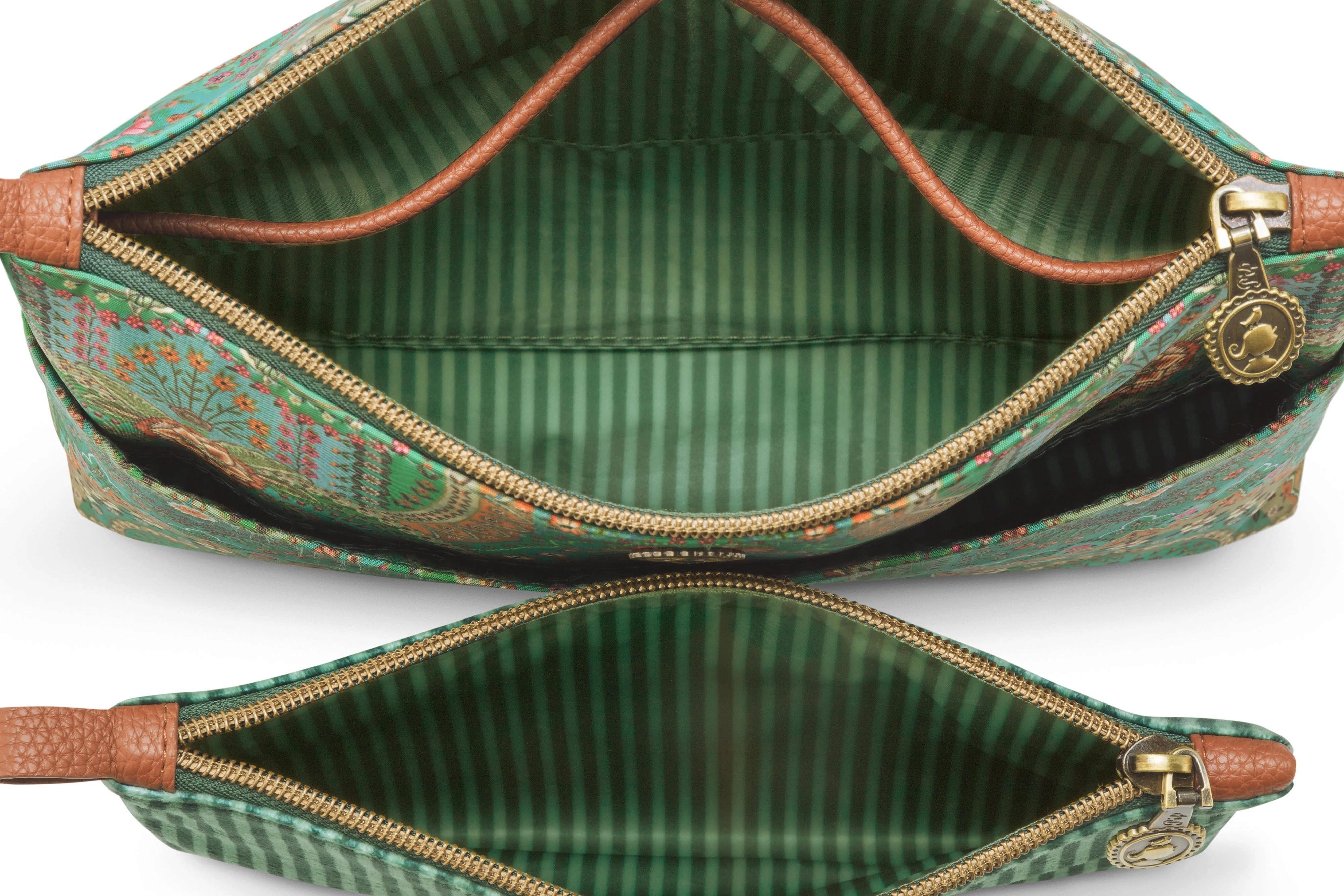 Pip Studio Kosmetiktaschen-Set Caryn Jabali - Grün