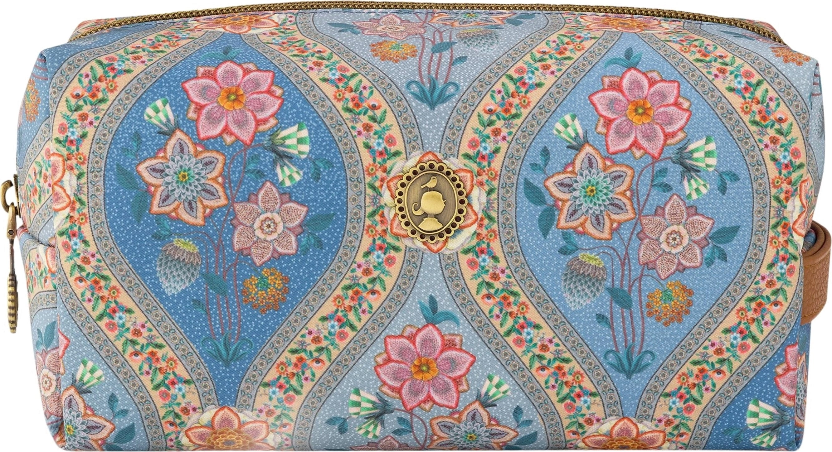 Pip Studio Kosmetiktasche Coco mittelgroß Ornamento - Blau