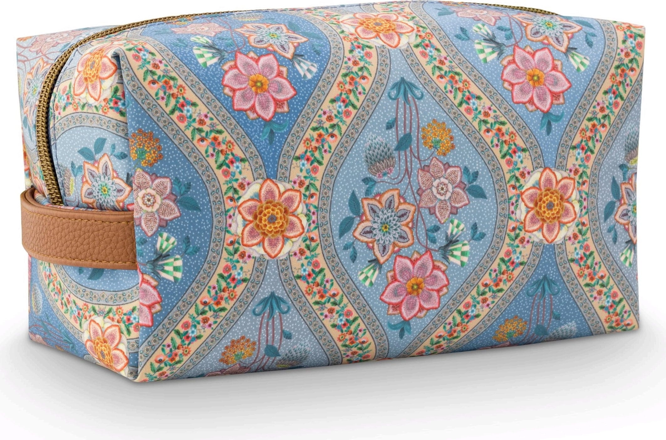 Pip Studio Kosmetiktasche Coco mittelgroß Ornamento - Blau