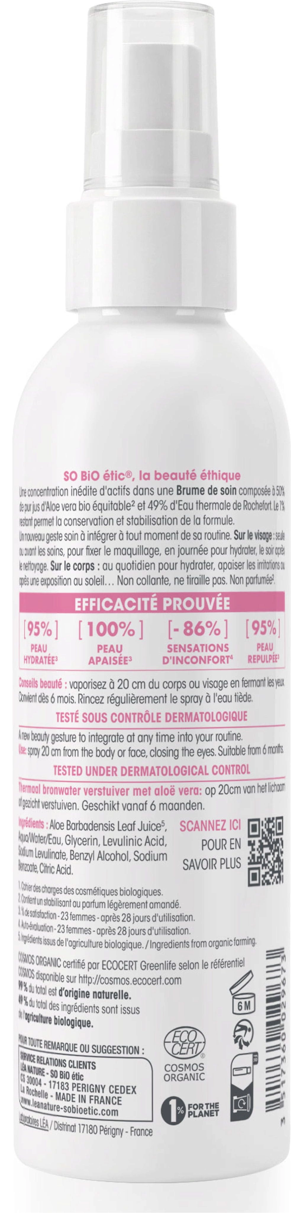 LÉA NATURE SO BiO étic HYDRA Aloe Vera Thermalwasser Spray - 125 ml