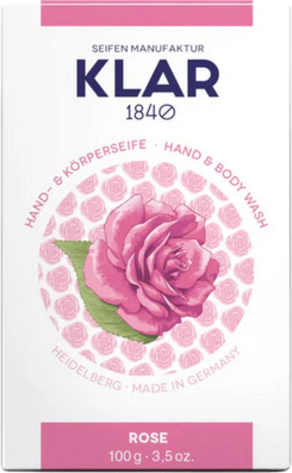 KLAR Hand- und Körperseife Rose - 100 g