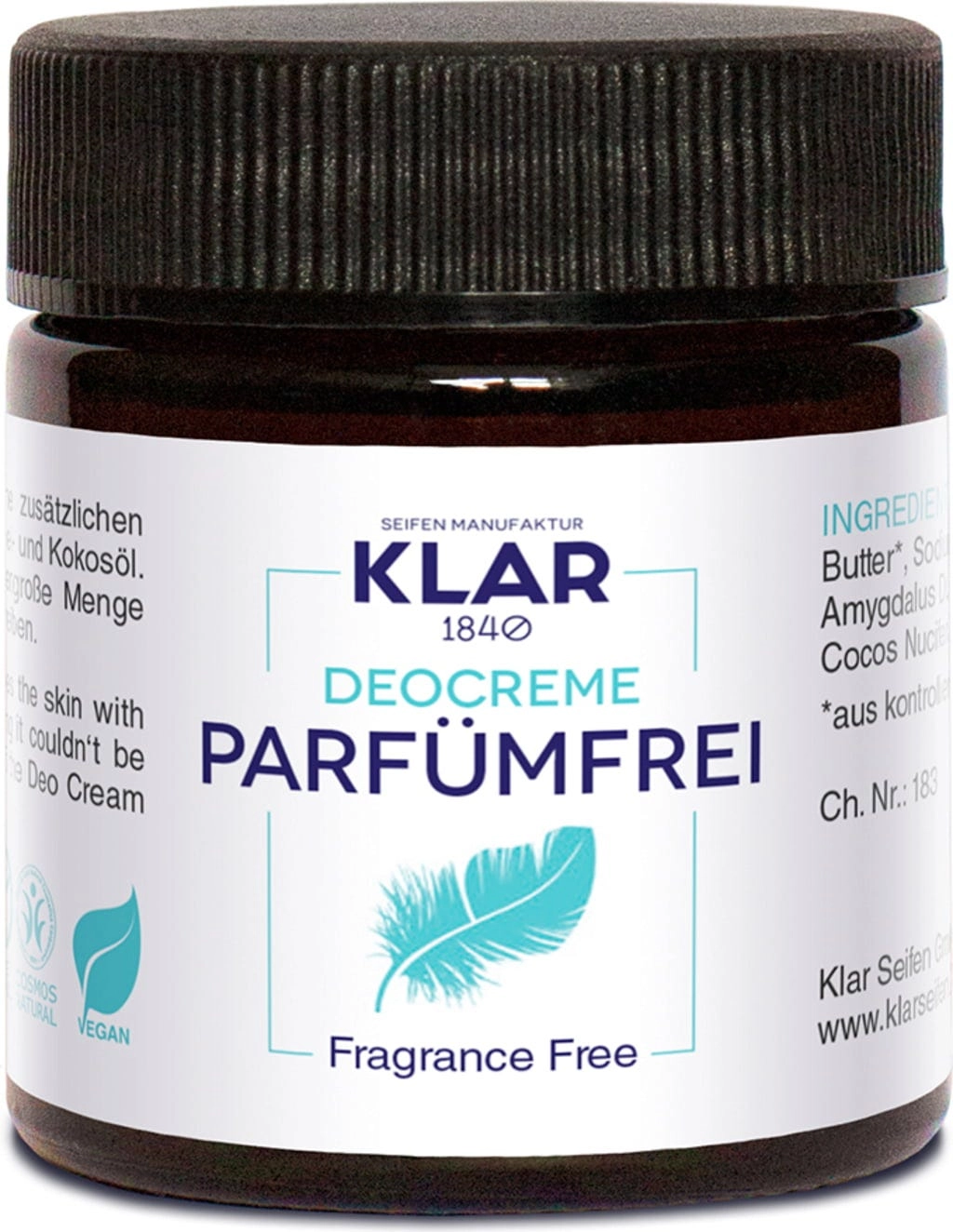 KLAR Deocreme Parfümfrei - 30 ml