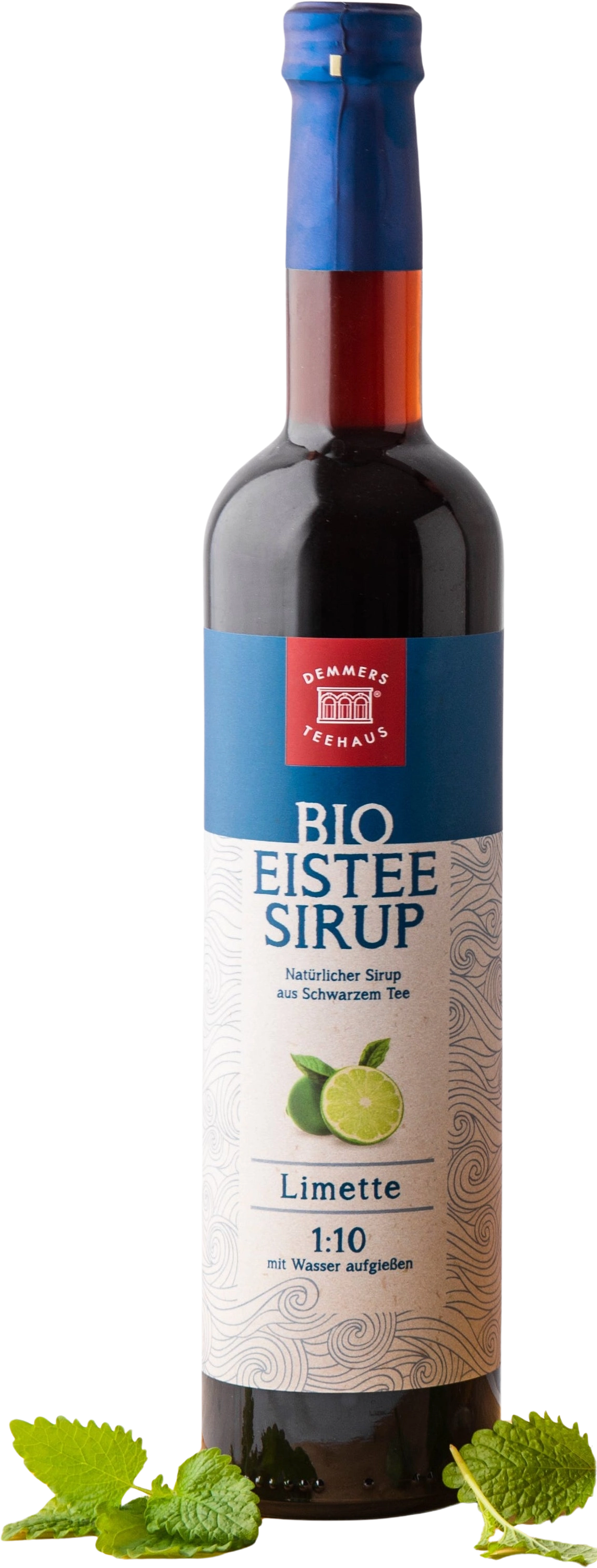 DEMMERS TEEHAUS BIO Eistee-Sirup Schwarzer Tee Limette - 500 ml