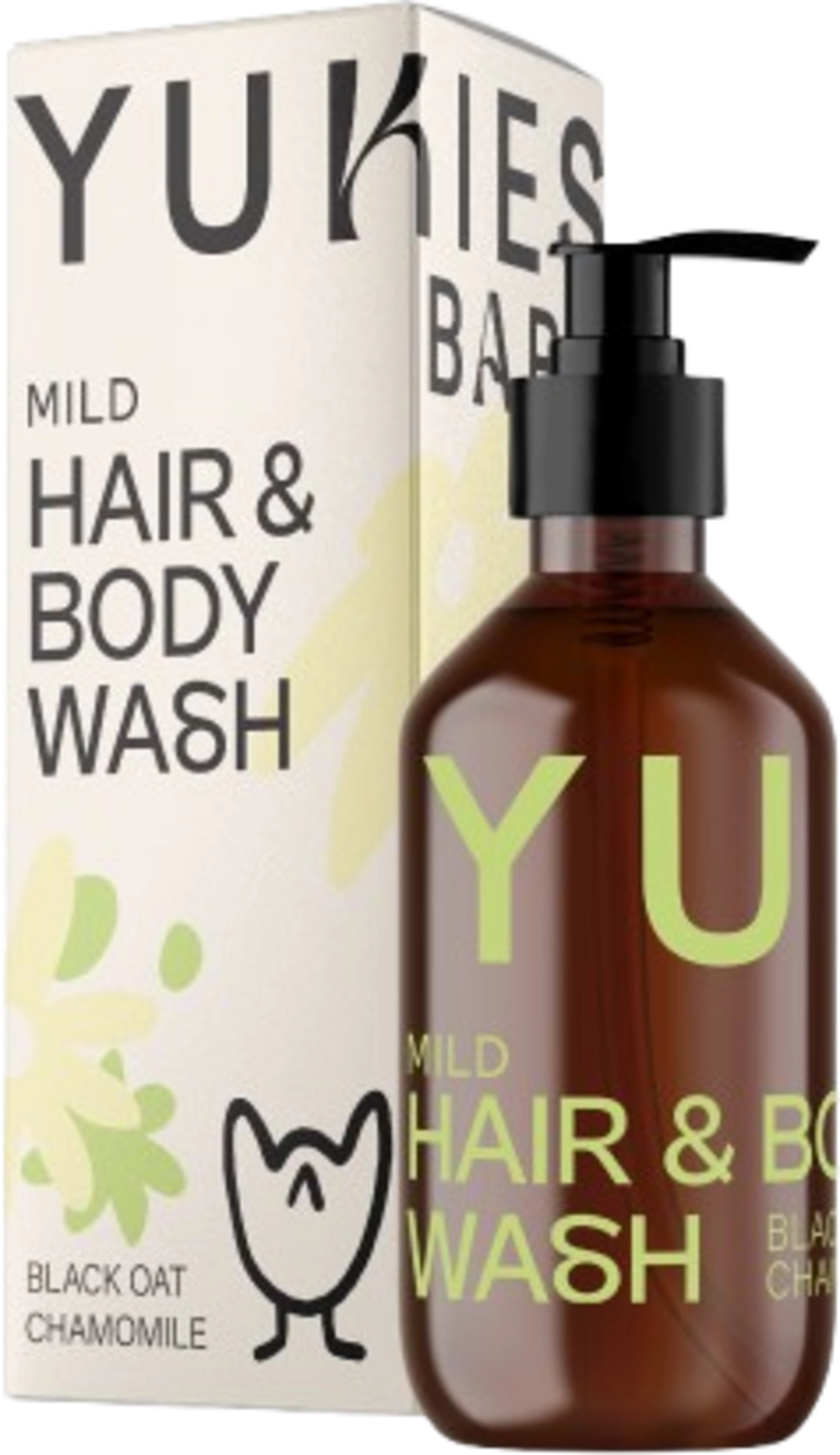 YUKIES Mild Hair & Body Wash Black Oat Chamomile - 150 ml