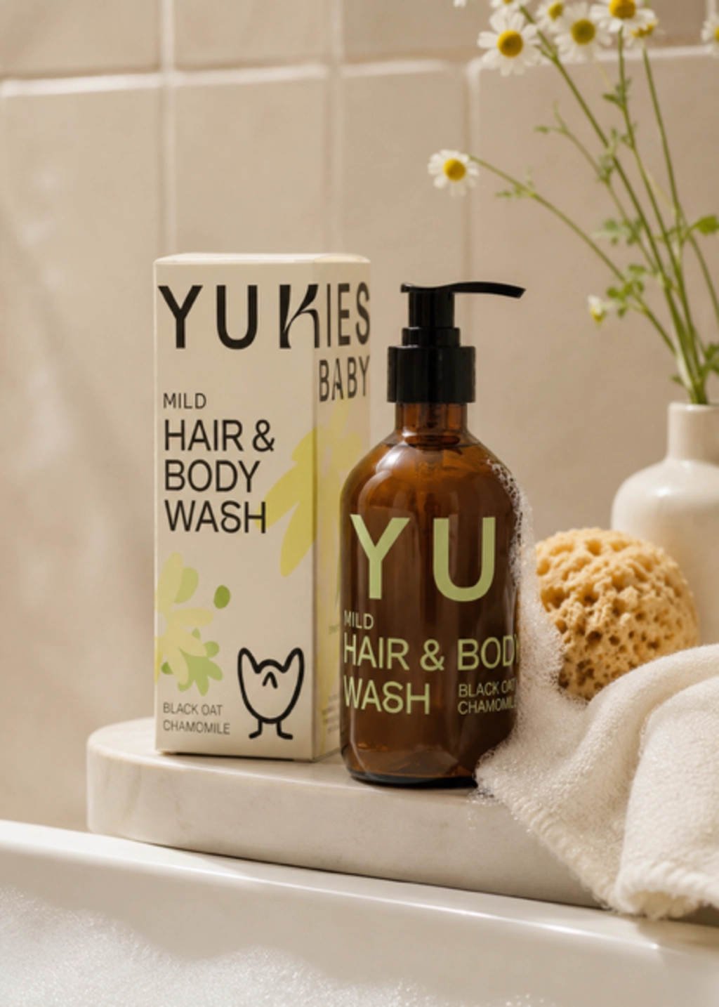 YUKIES Mild Hair & Body Wash Black Oat Chamomile - 150 ml