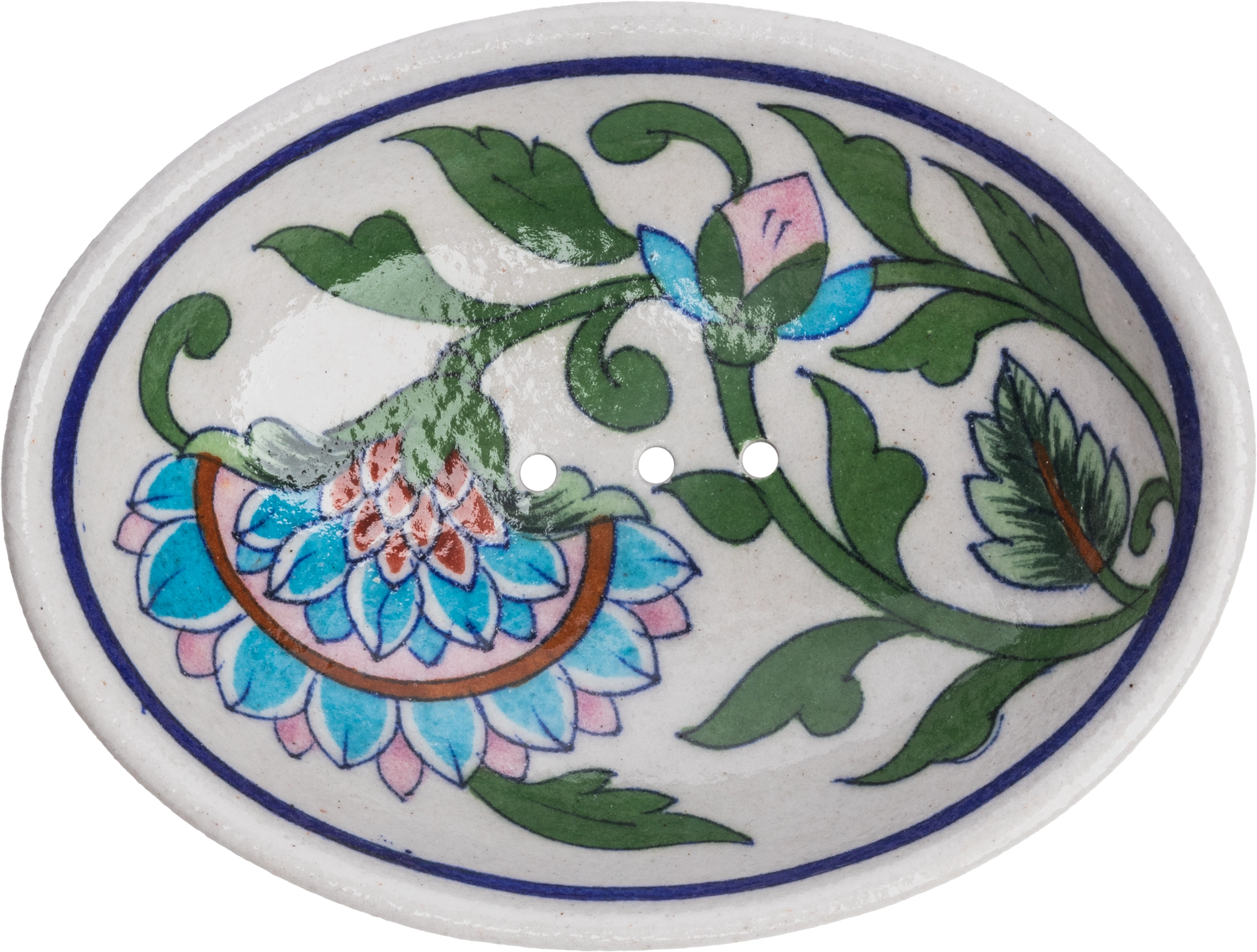 Tranquillo Seifenschale Blue Pottery - blau