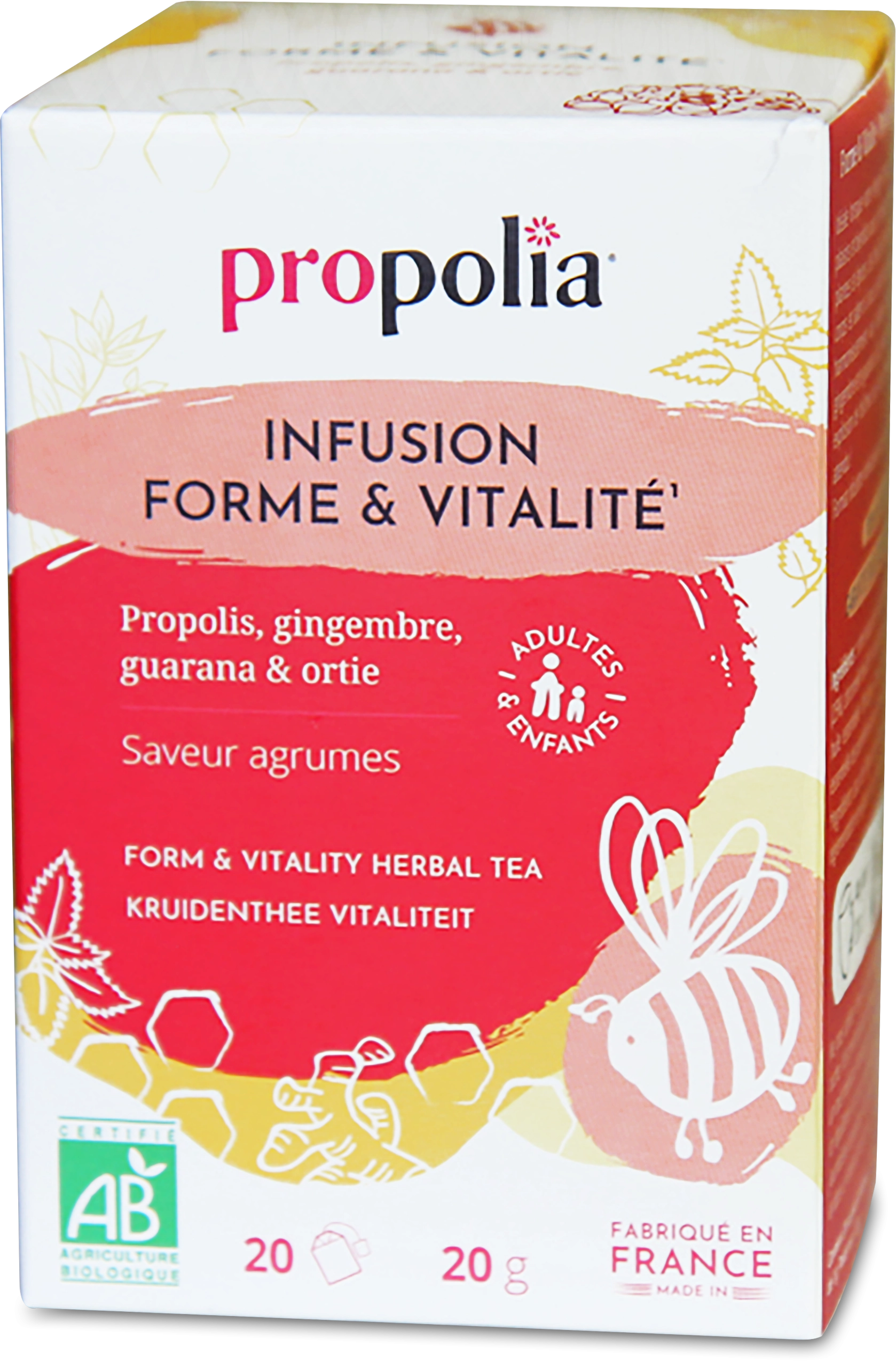 Propolia Organic Form & Vitality Herbal Tea - 20 Teebeutel