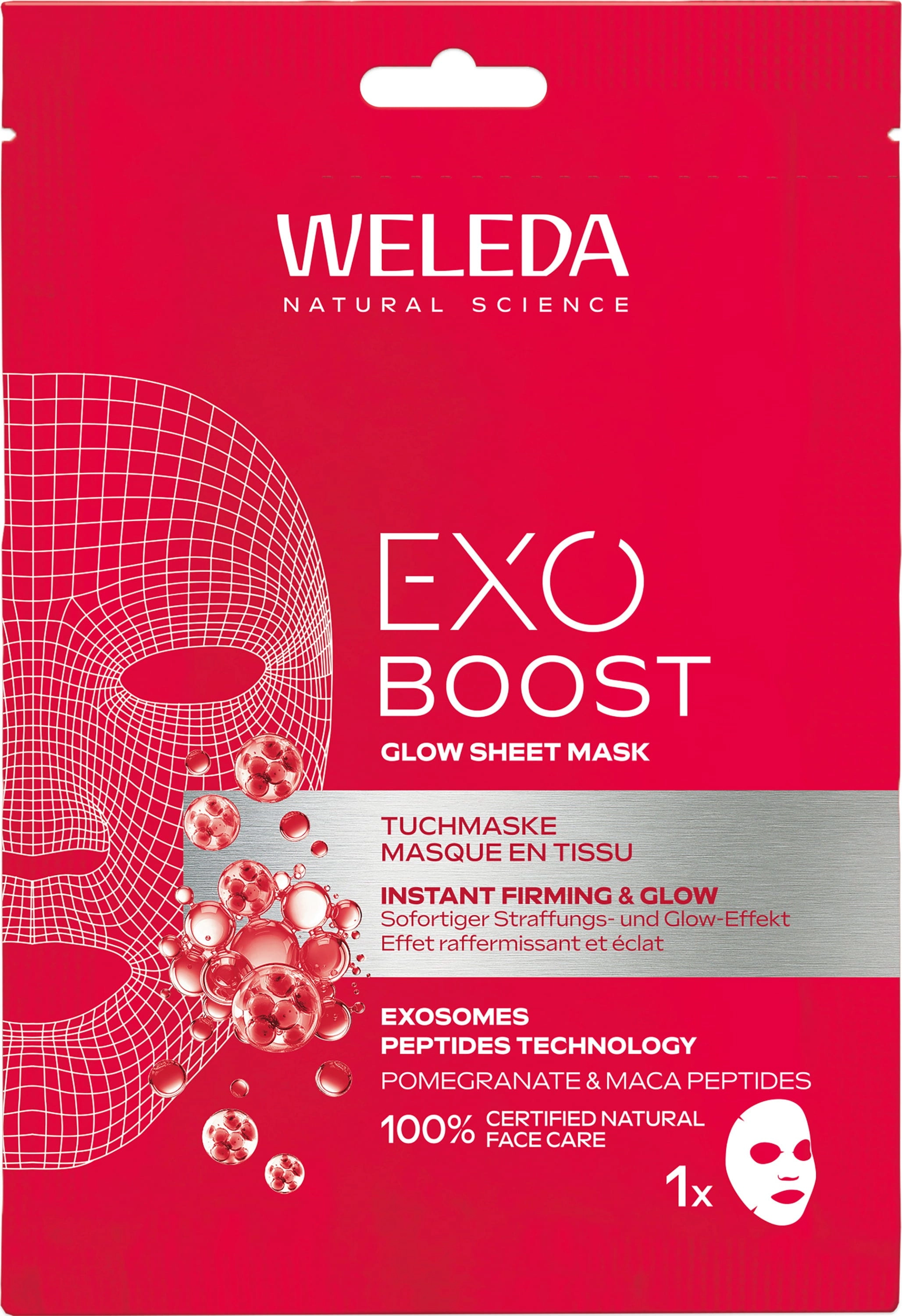 Weleda Exo Boost Firm & Lift Tuchmaske Granatapfel - 20 ml