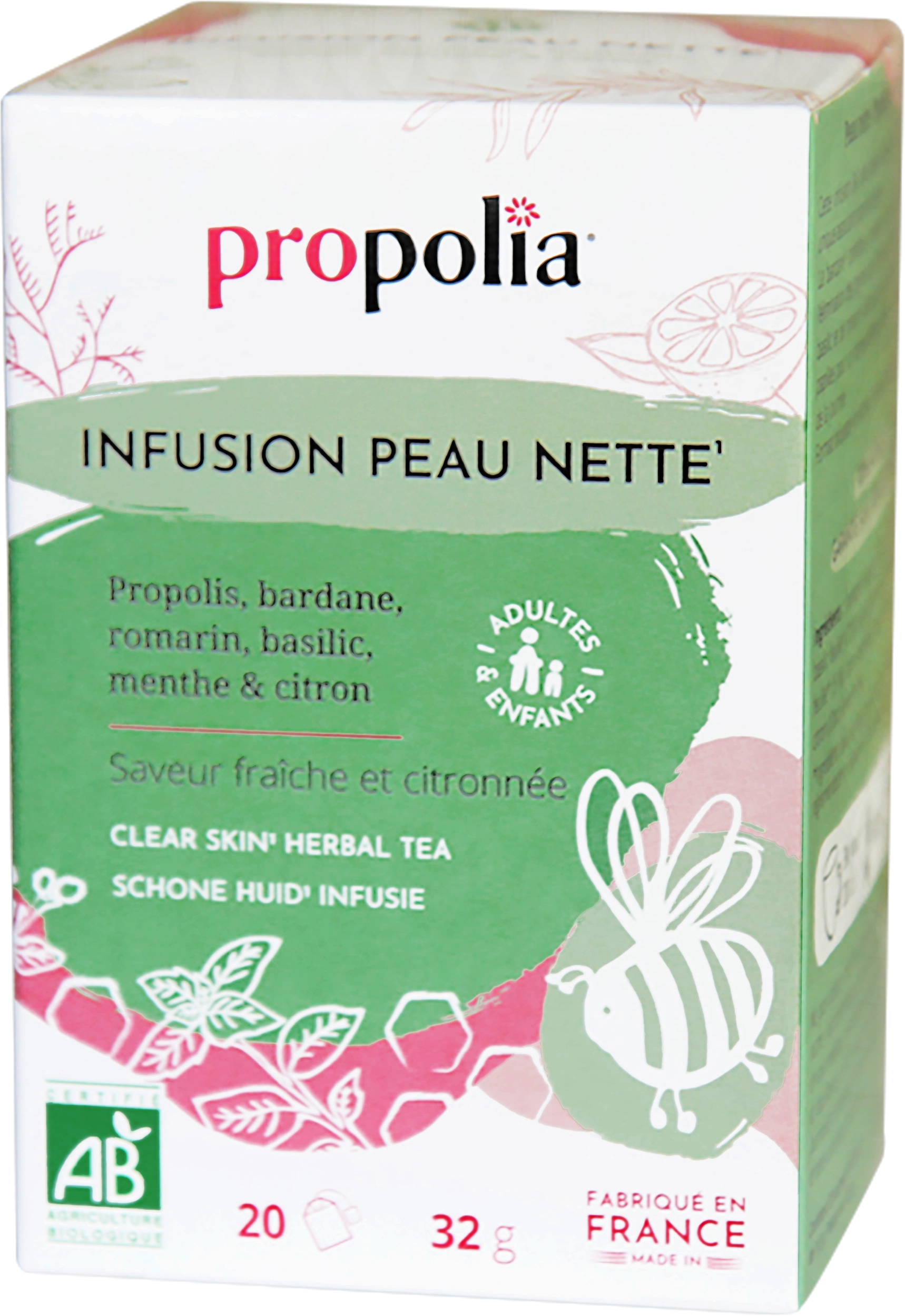 Propolia Organic Clear Skin Herbal Tea - 20 Teebeutel