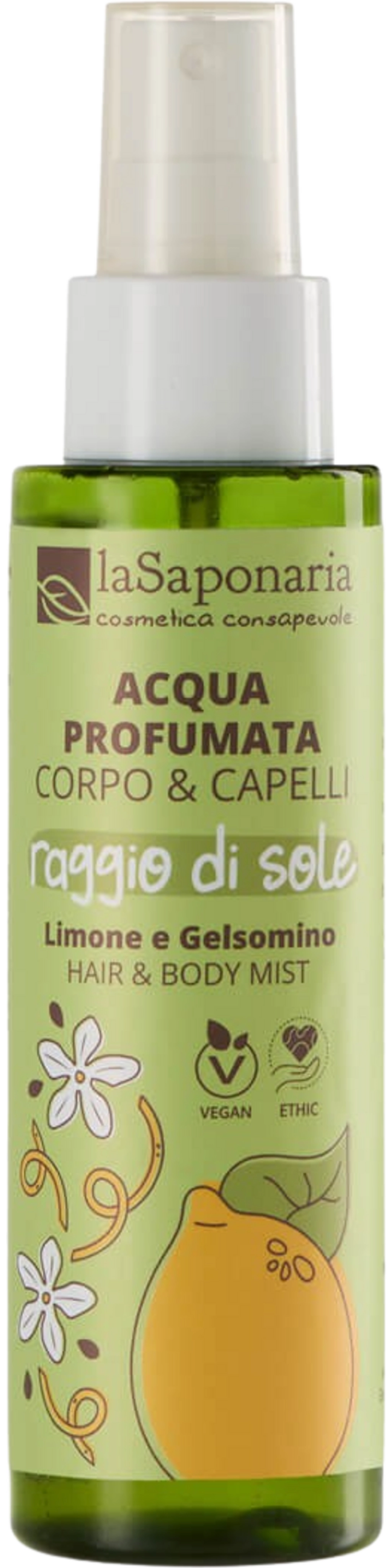 La Saponaria Duftwasser Zitrone & Jasmin – Raggio di sole - 100 ml